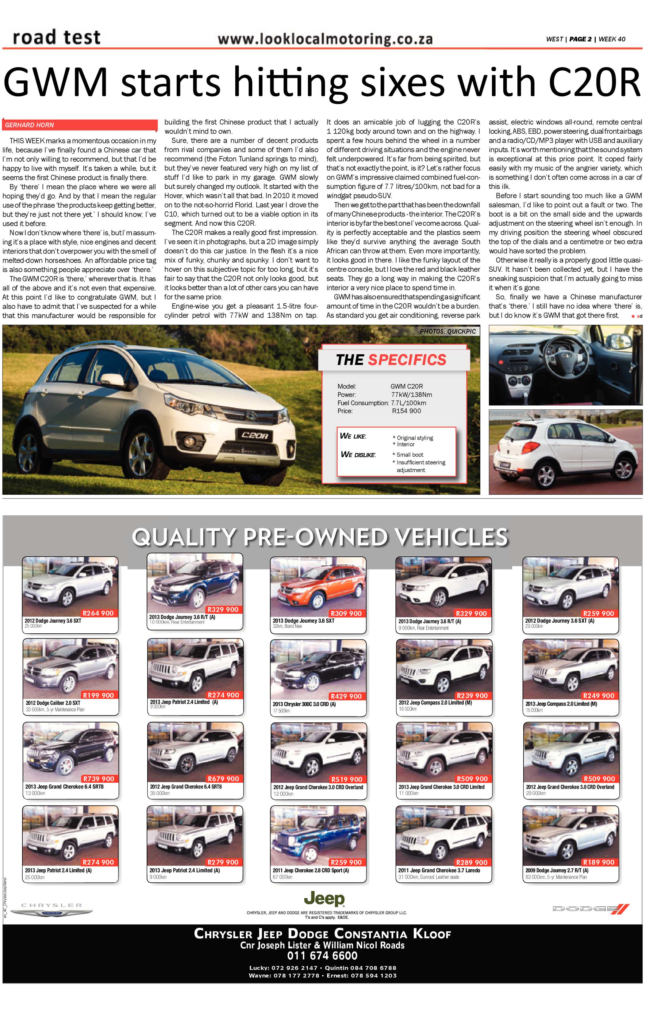 Roodepoort Record 4 October 2013 page 26