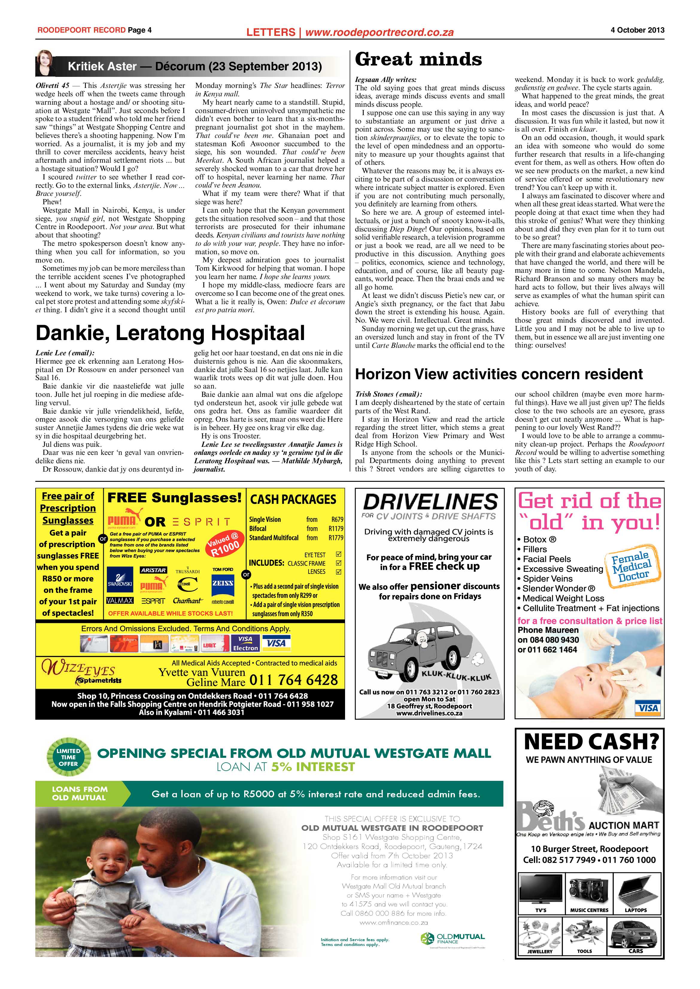 Roodepoort Record 4 October 2013 page 4