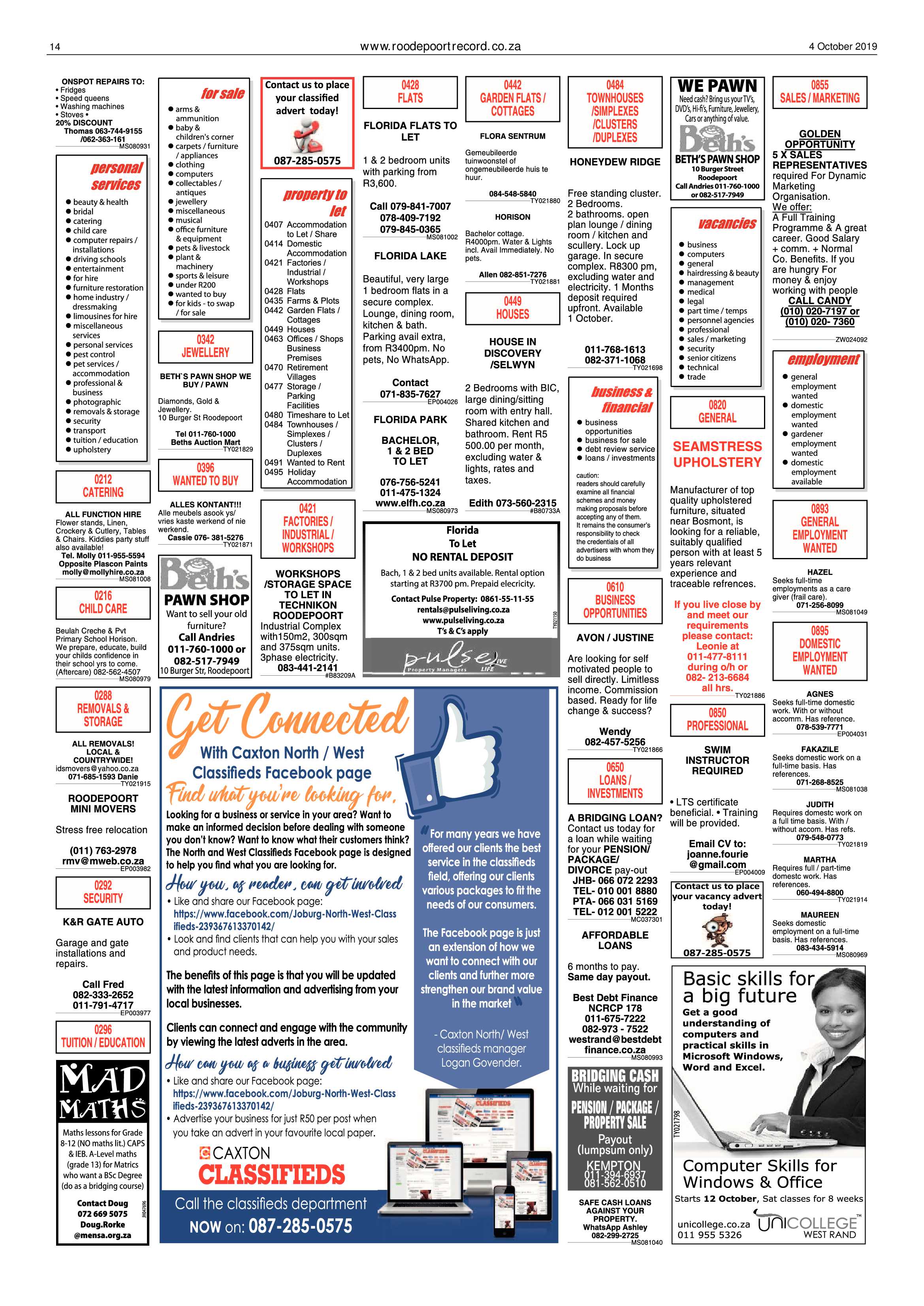 Roodepoort Record 4 October 2019 page 14
