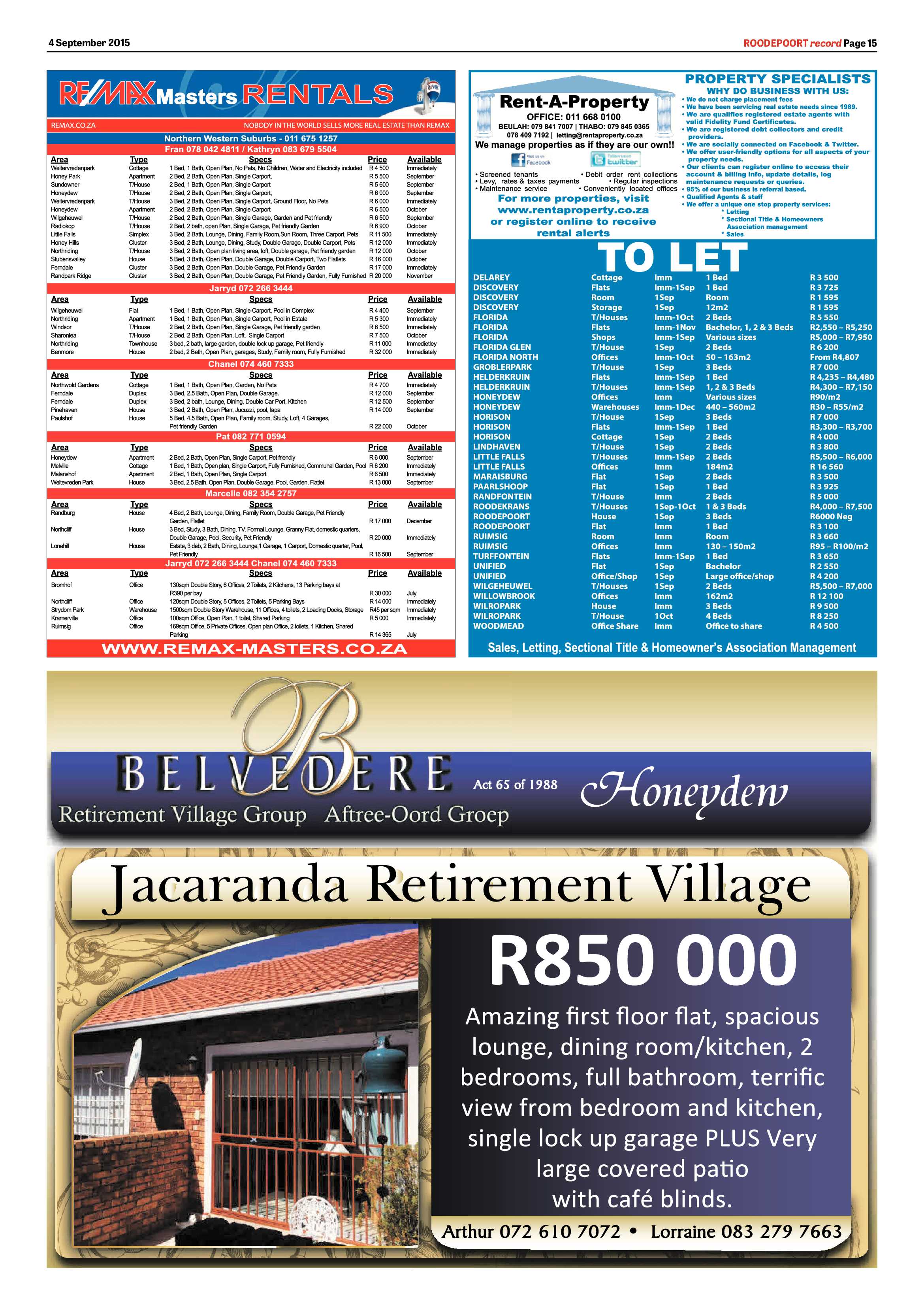 Roodepoort Record 4 September 2015 page 21