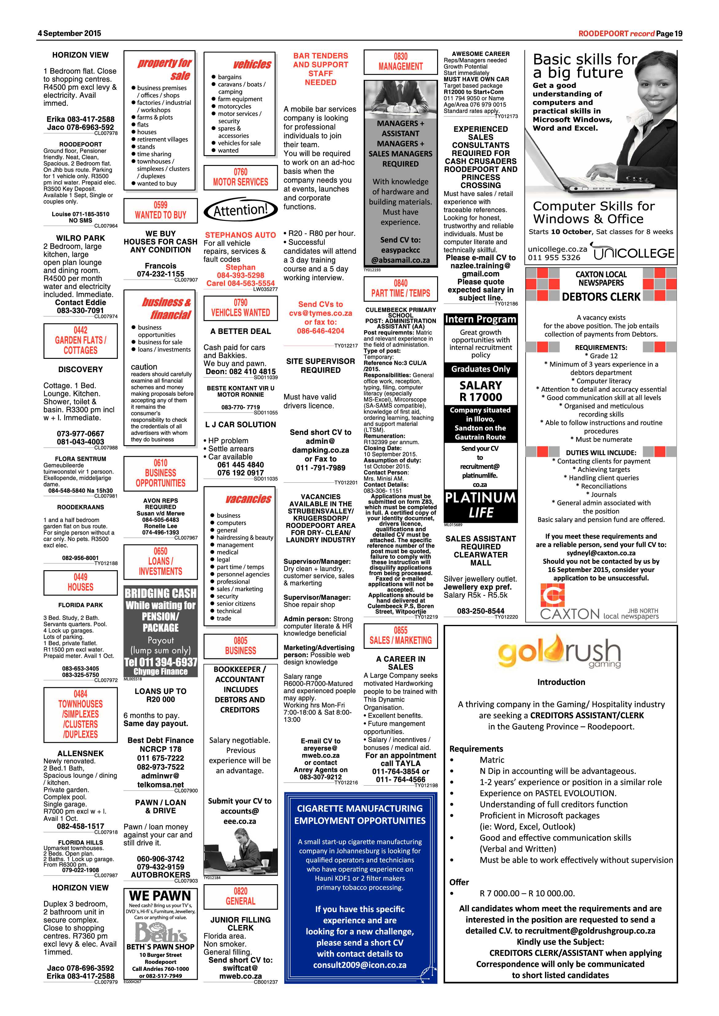 Roodepoort Record 4 September 2015 page 25