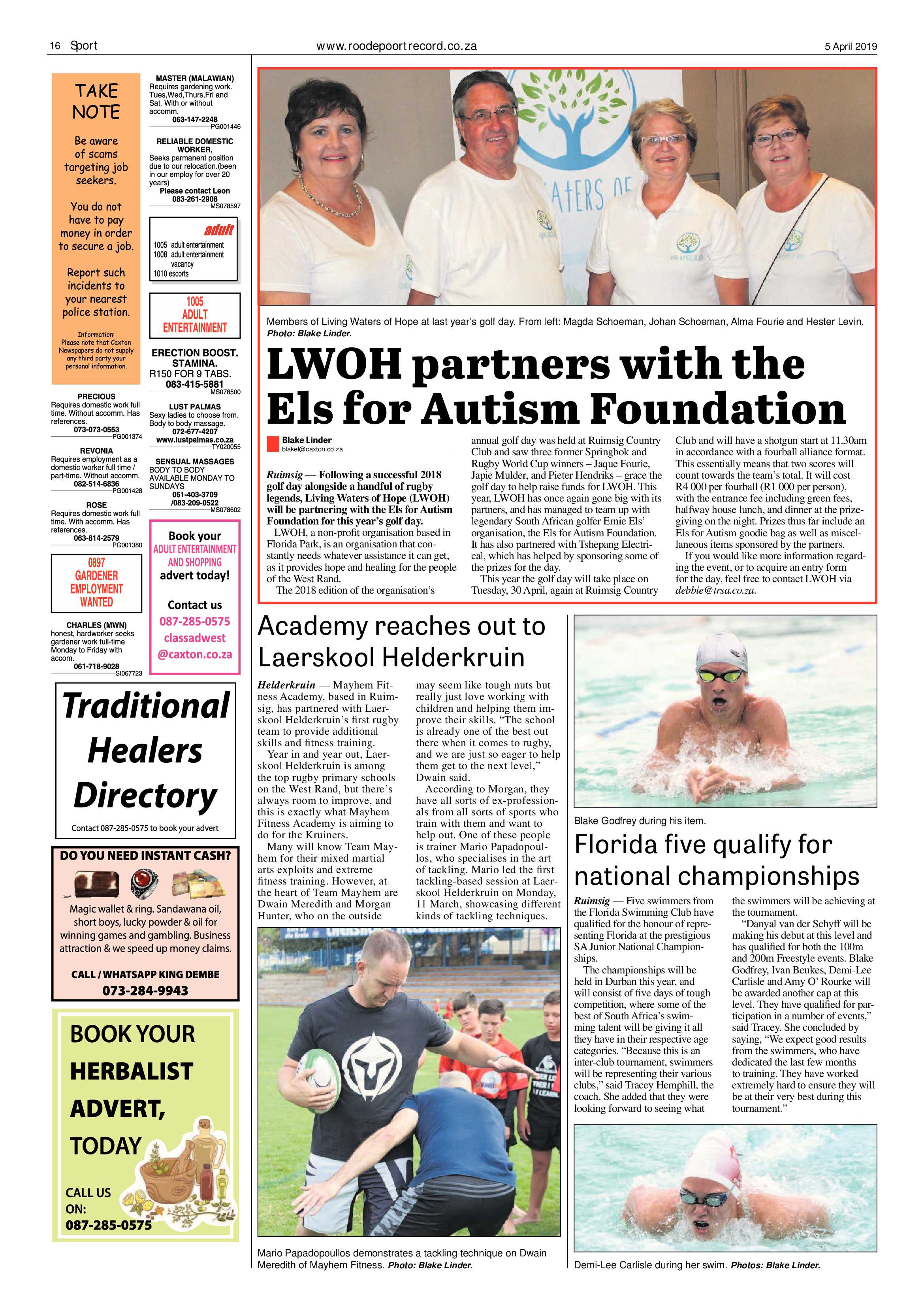 Roodepoort Record 5 April 2019 page 16