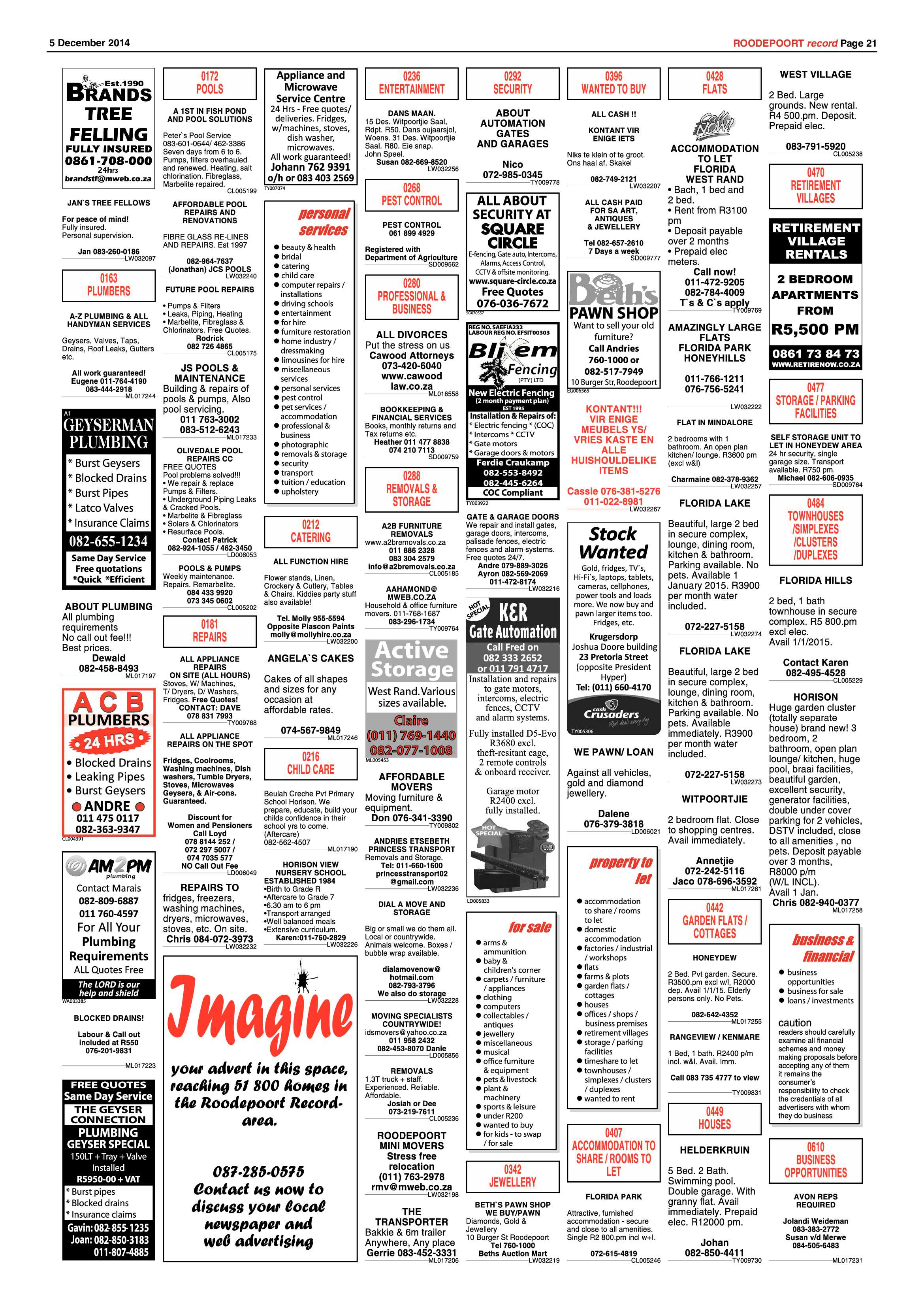 Roodepoort Record 5 December 2014 page 21