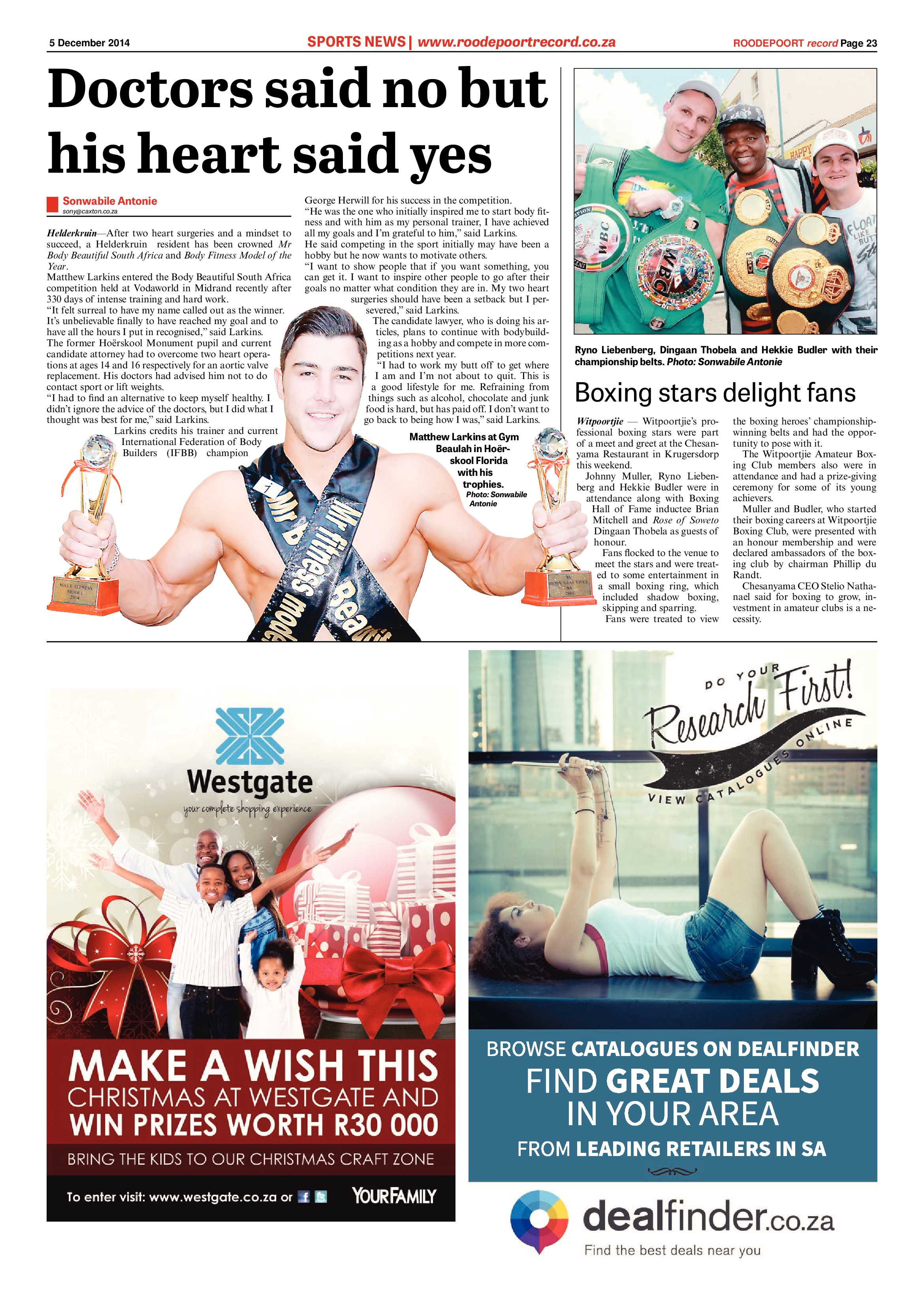 Roodepoort Record 5 December 2014 page 23