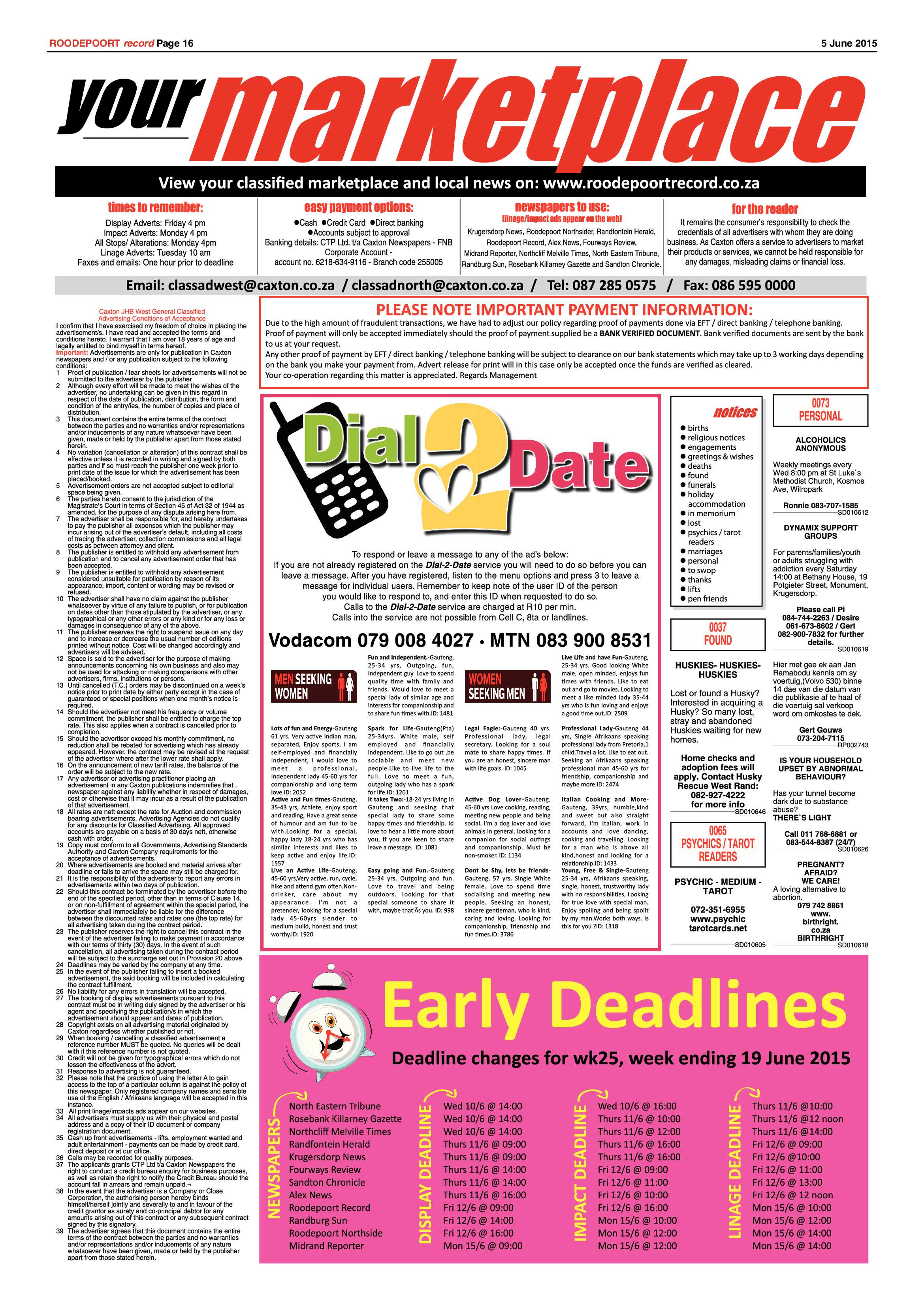 Roodepoort Record 5 June 2015 page 20