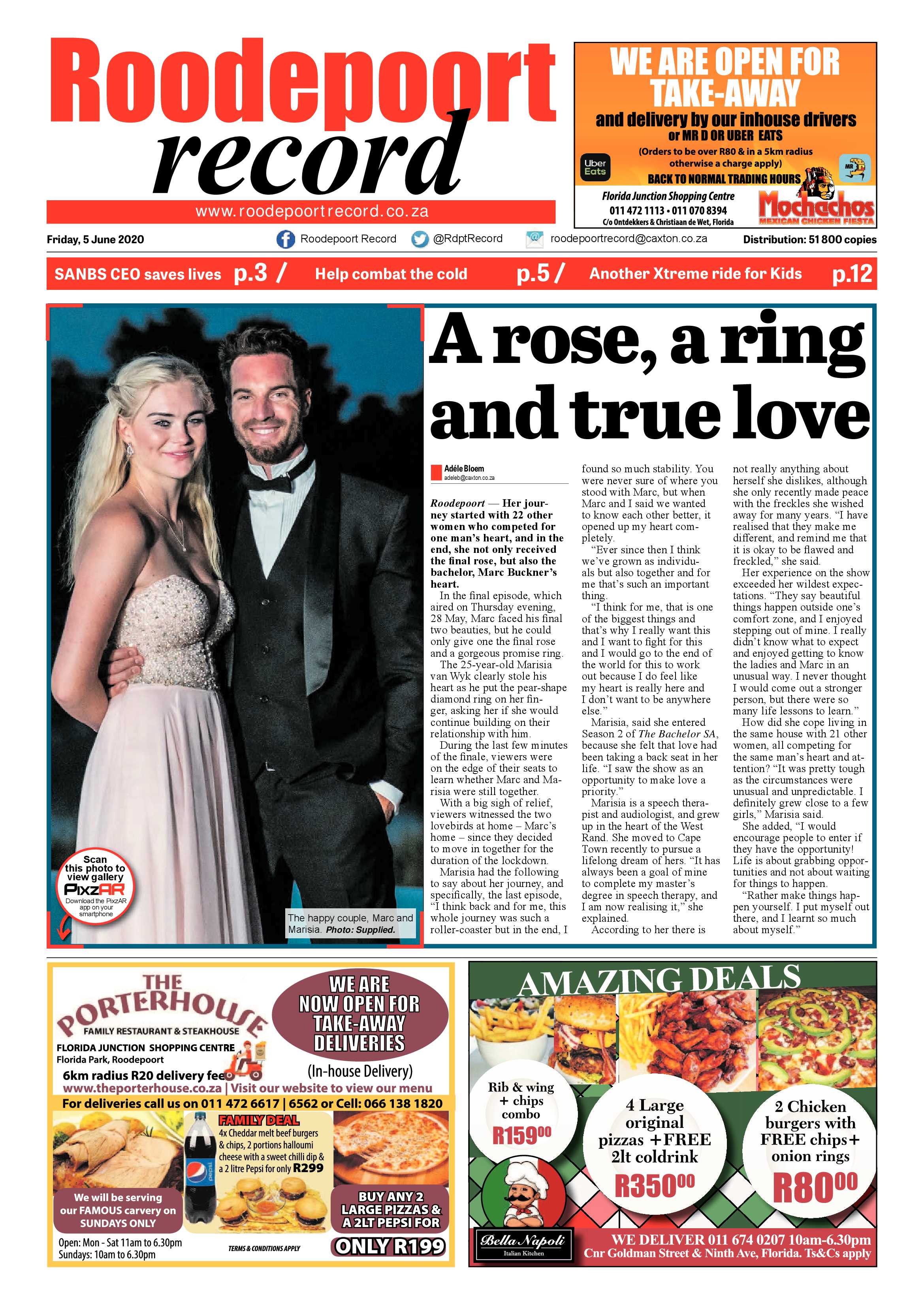 Roodepoort Record 5 June 2020 page 1