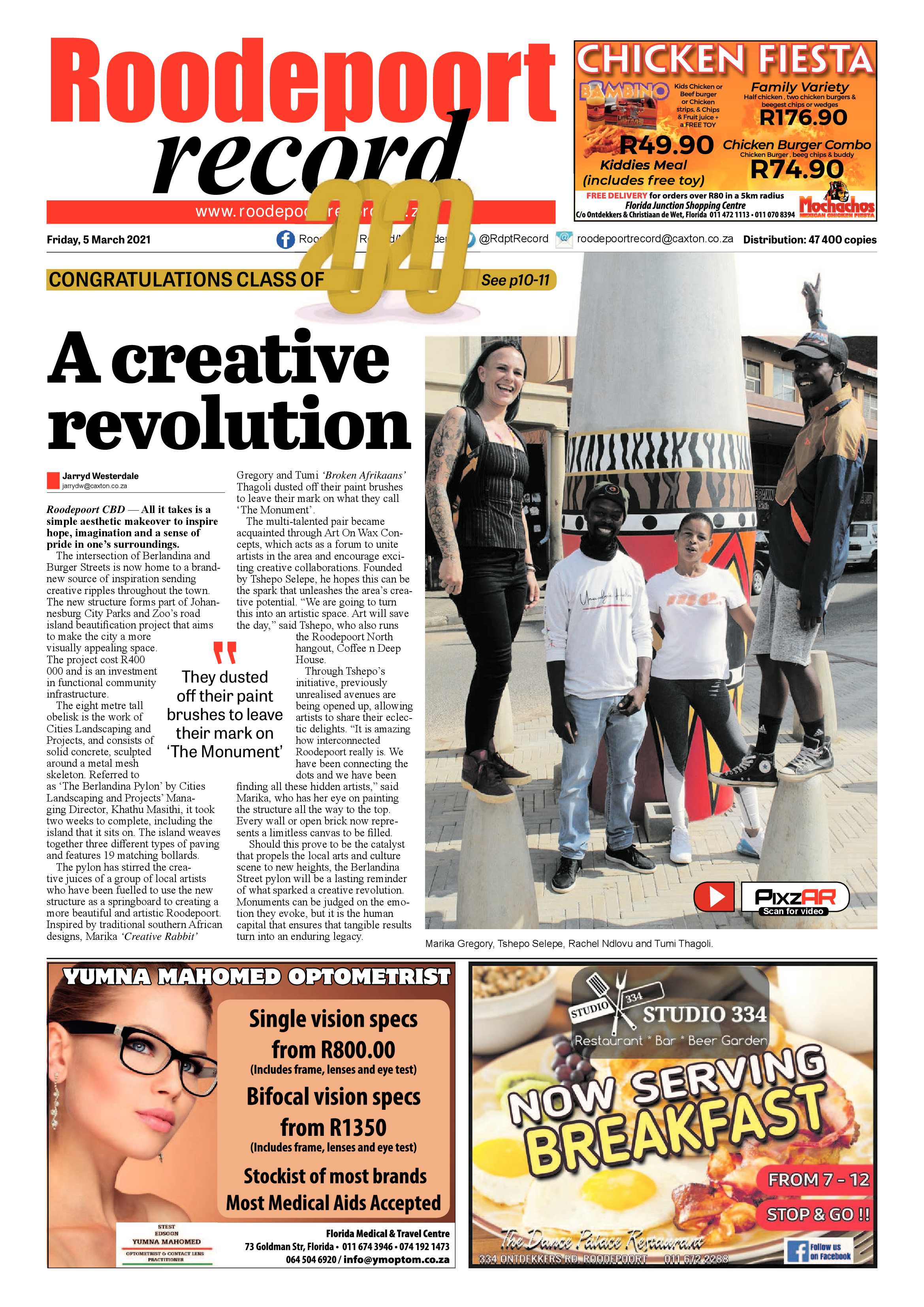 Roodepoort Record 5 March 2021 page 1