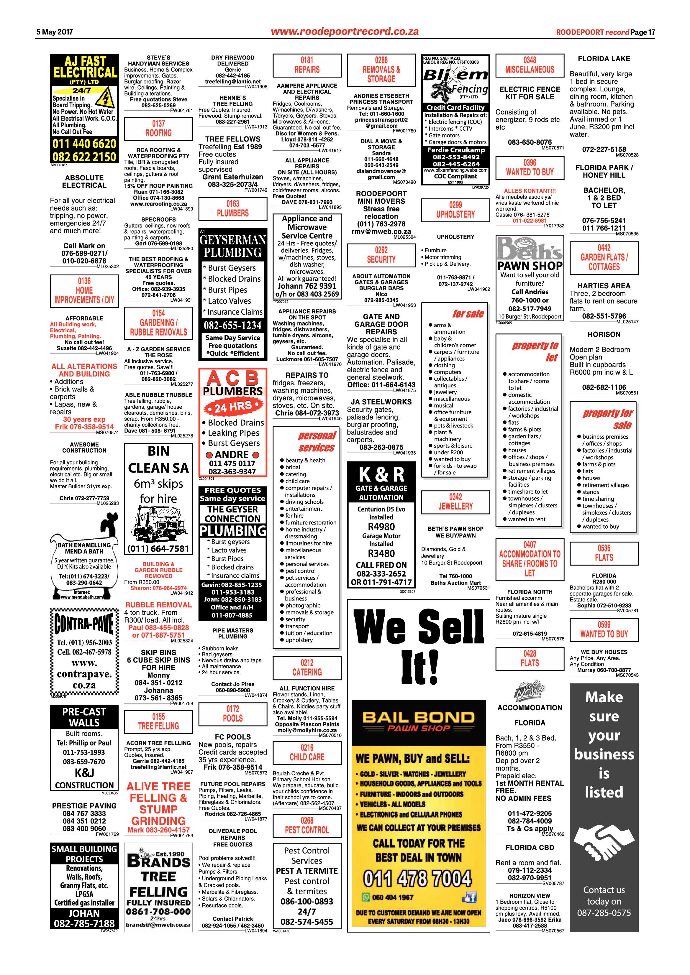 Roodepoort Record 5 May 2017 page 17