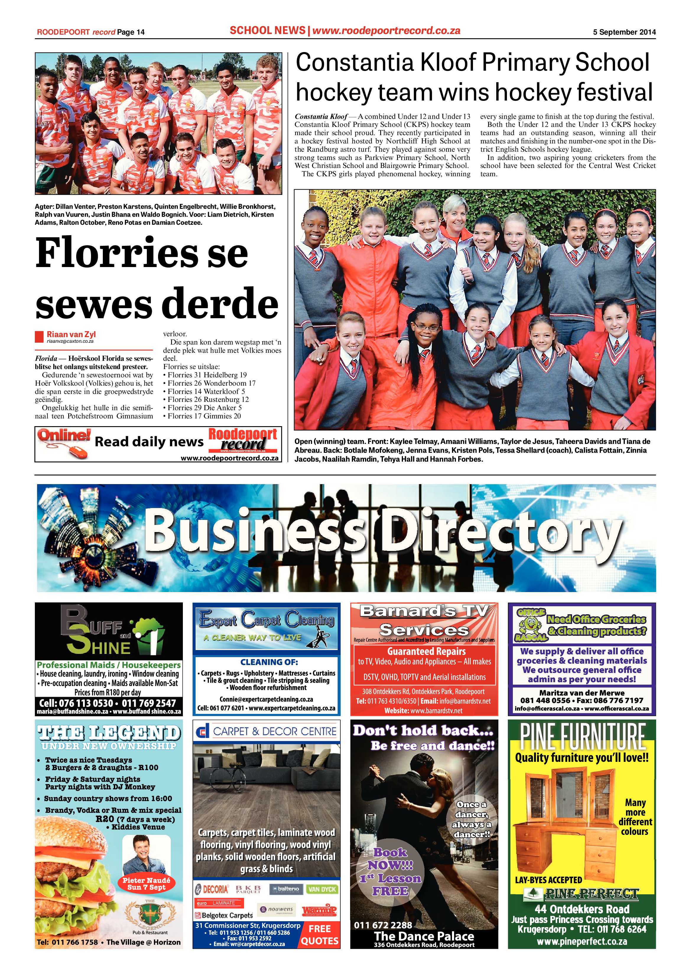 Roodepoort Record 5 September 2014 page 14
