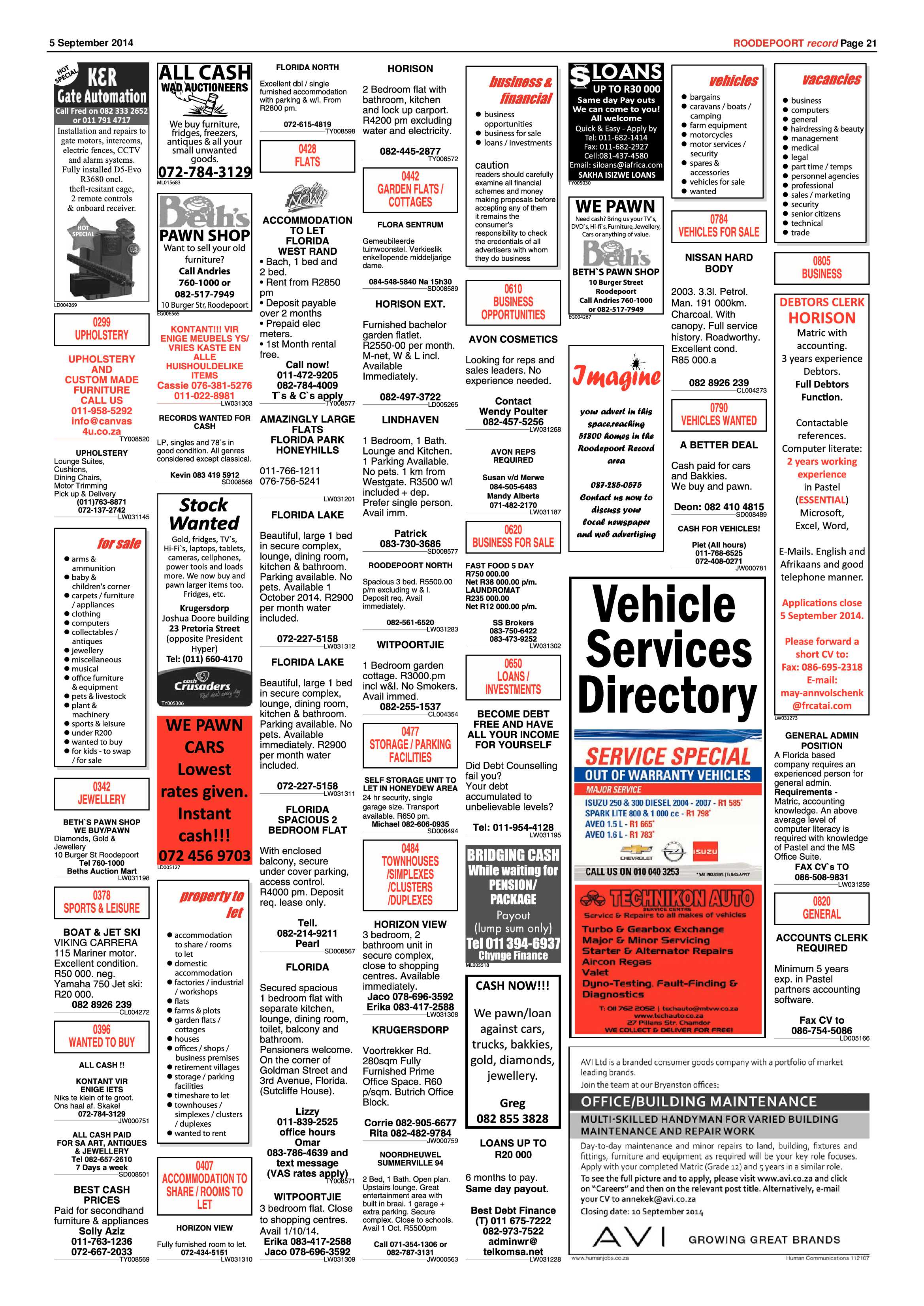 Roodepoort Record 5 September 2014 page 21