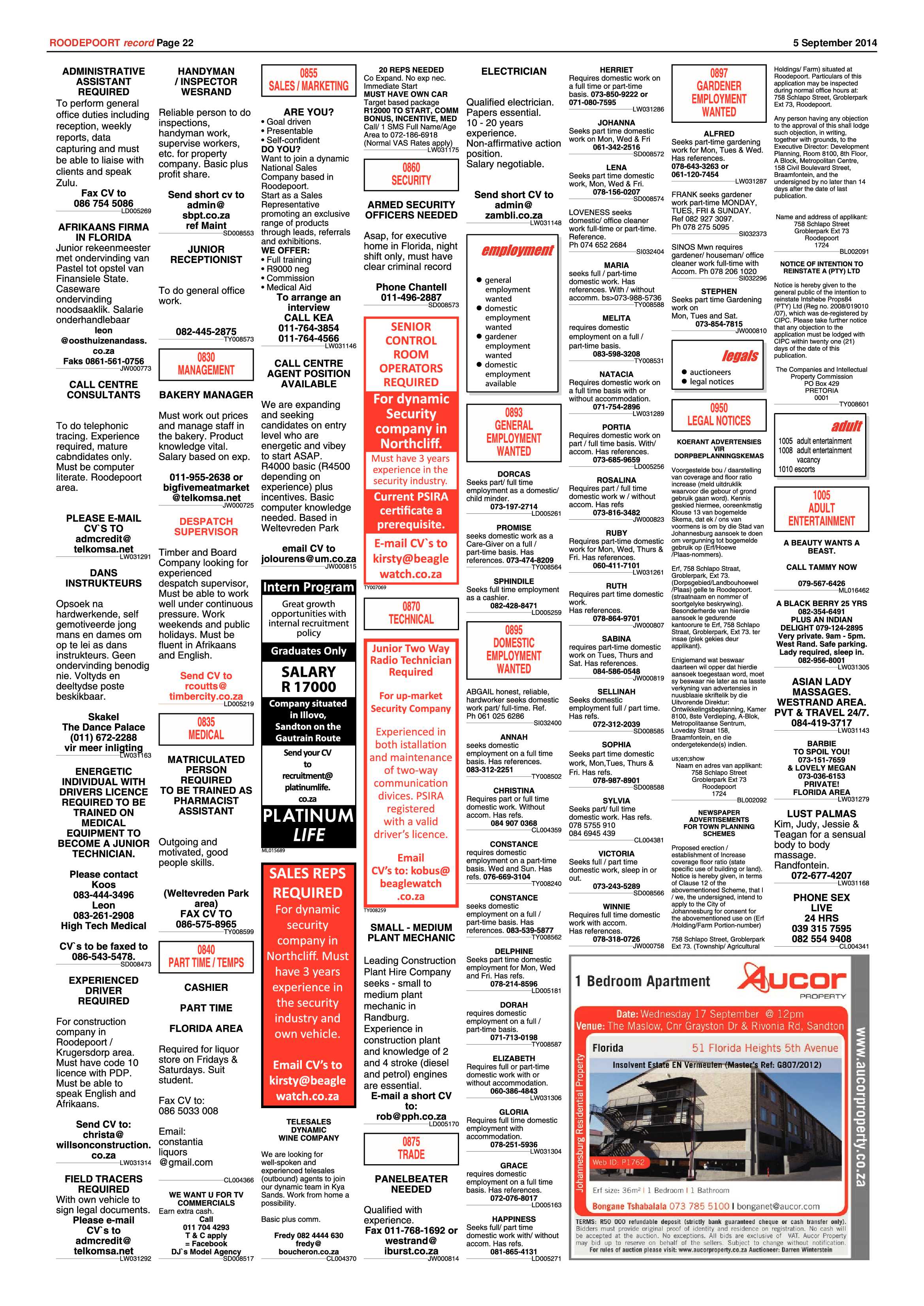 Roodepoort Record 5 September 2014 page 22