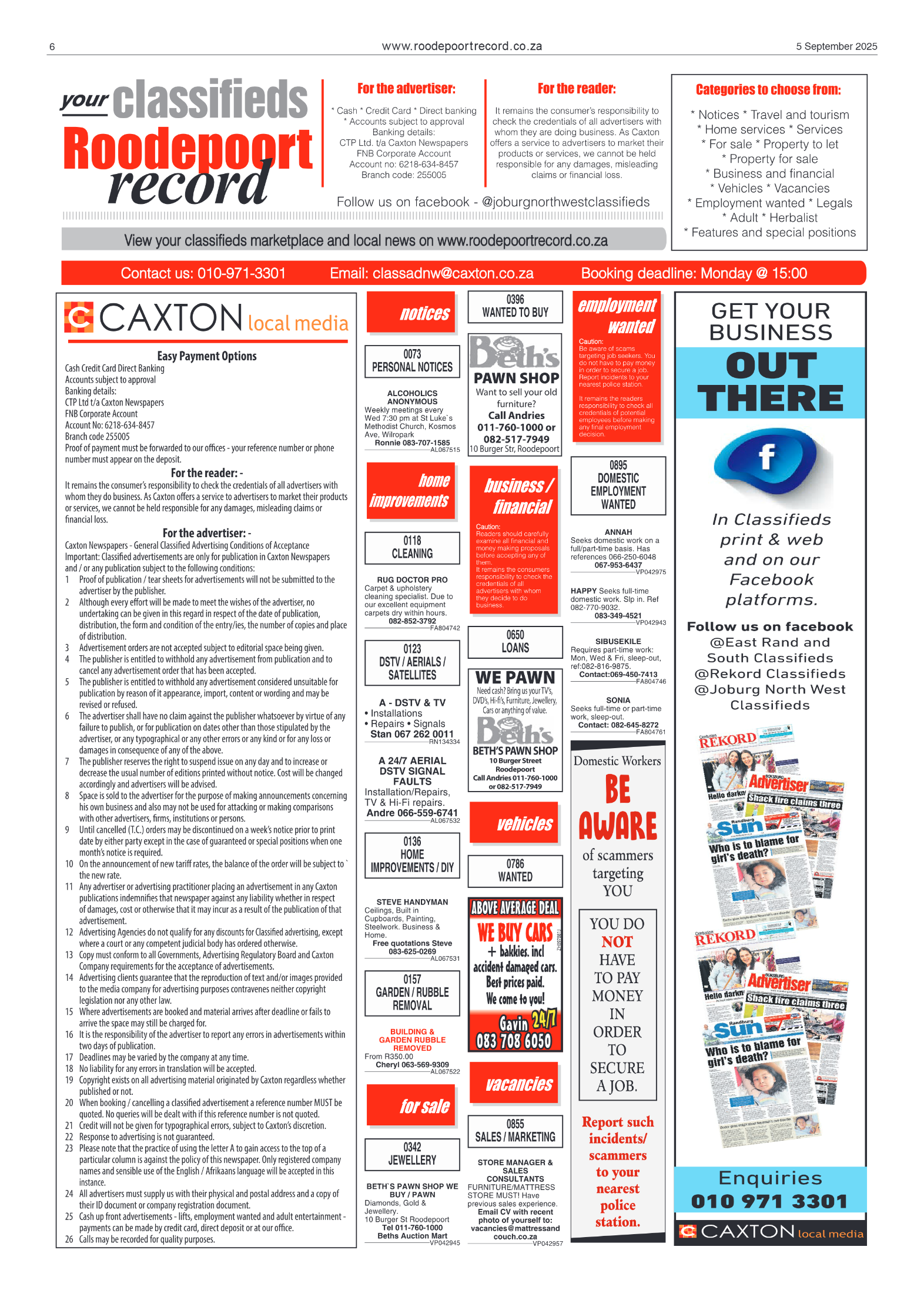 Roodepoort Record 5 September 2025 page 6