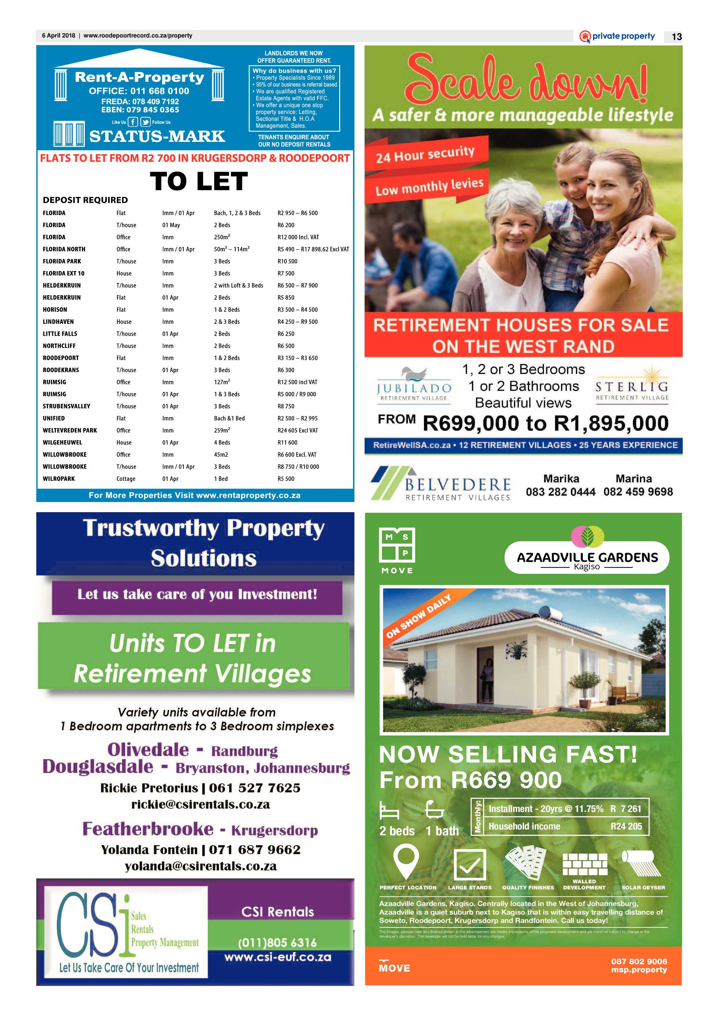 Roodepoort Record 6 April 2018 page 13