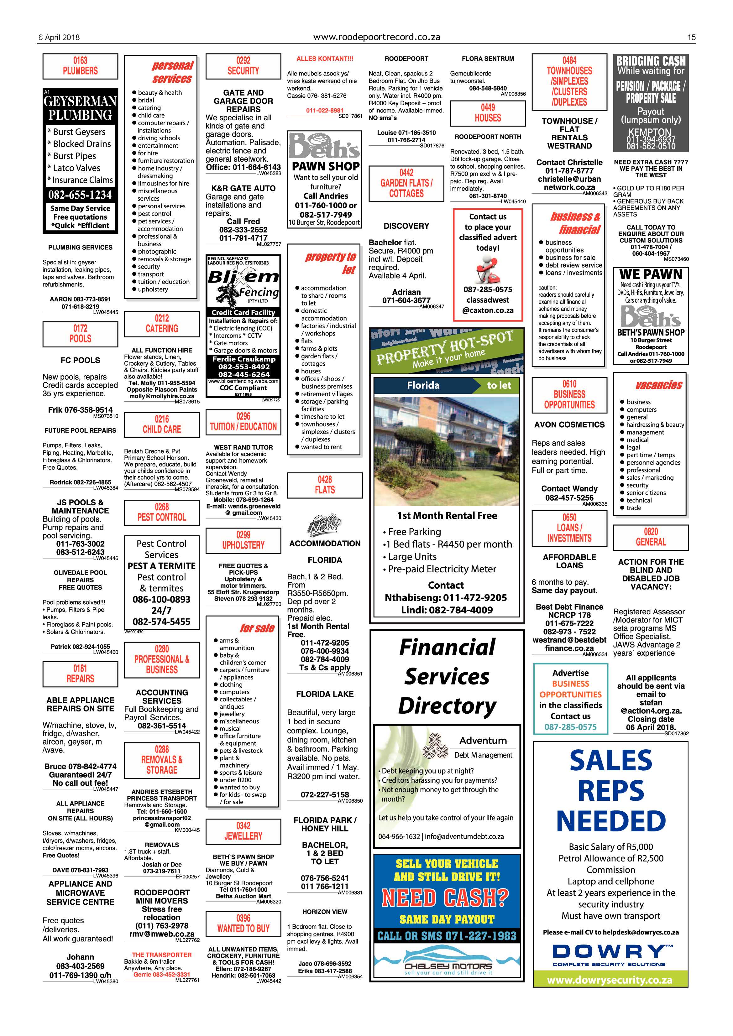 Roodepoort Record 6 April 2018 page 15