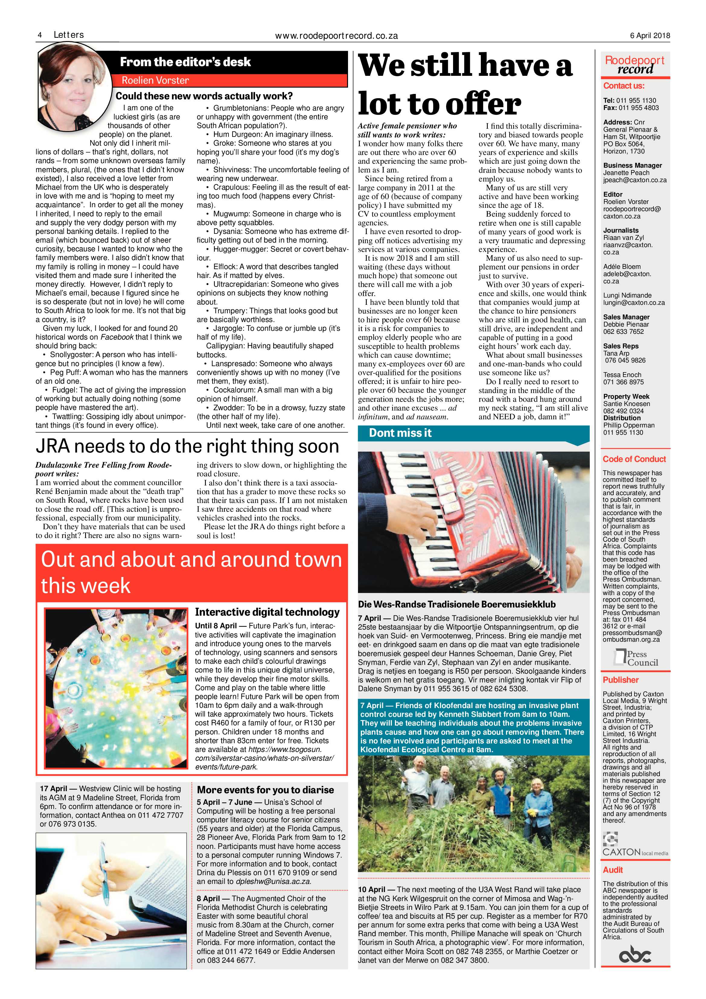 Roodepoort Record 6 April 2018 page 4