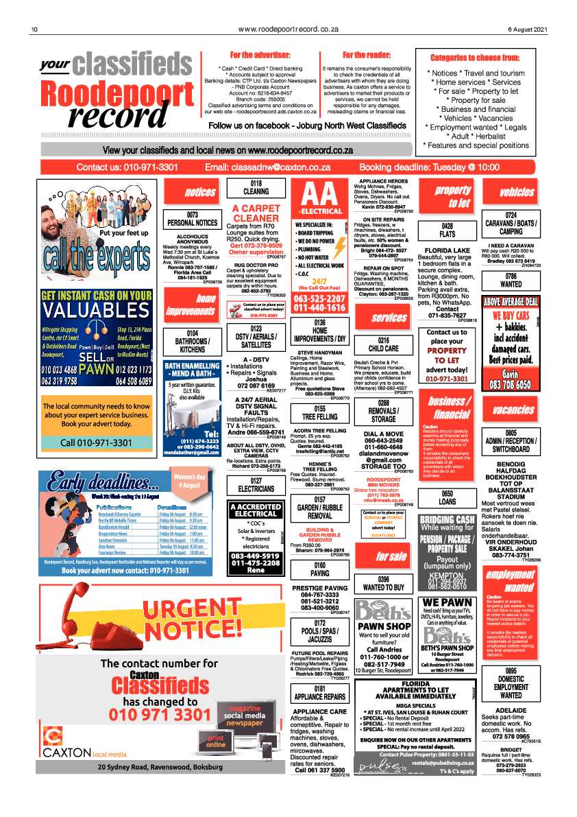 Roodepoort Record 6 August 2021 page 10