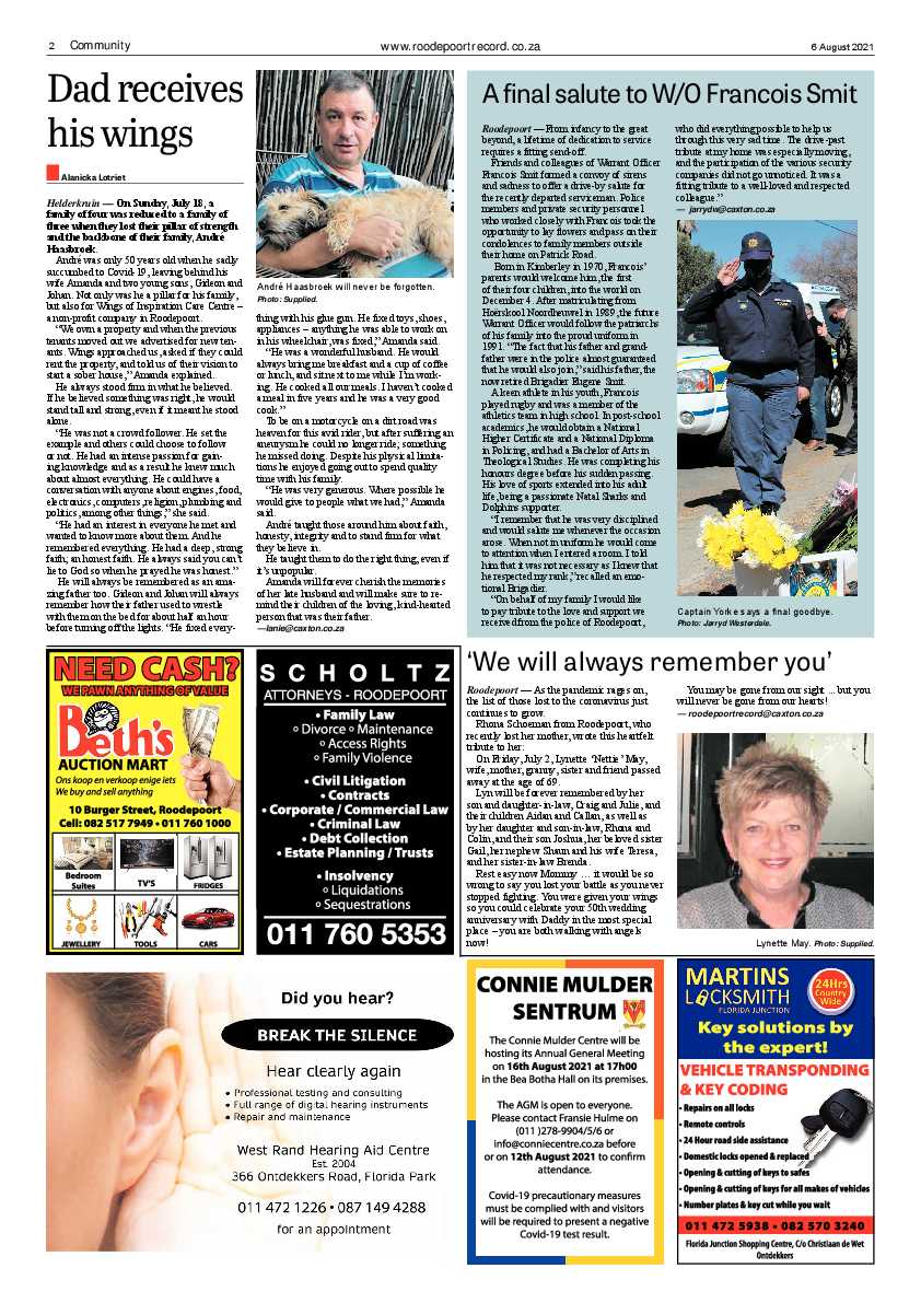 Roodepoort Record 6 August 2021 page 2
