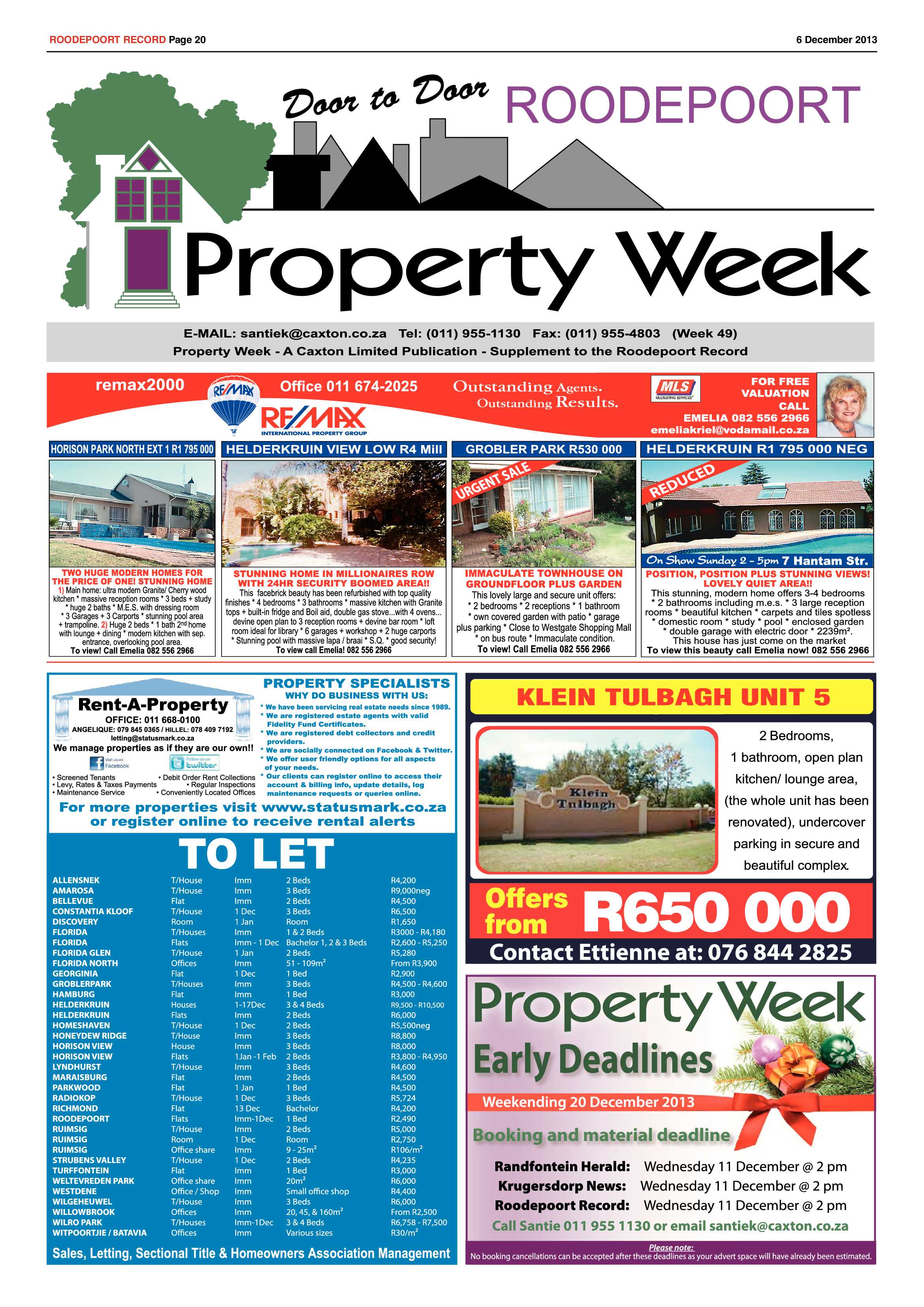 Roodepoort Record 6 December 2013 page 19
