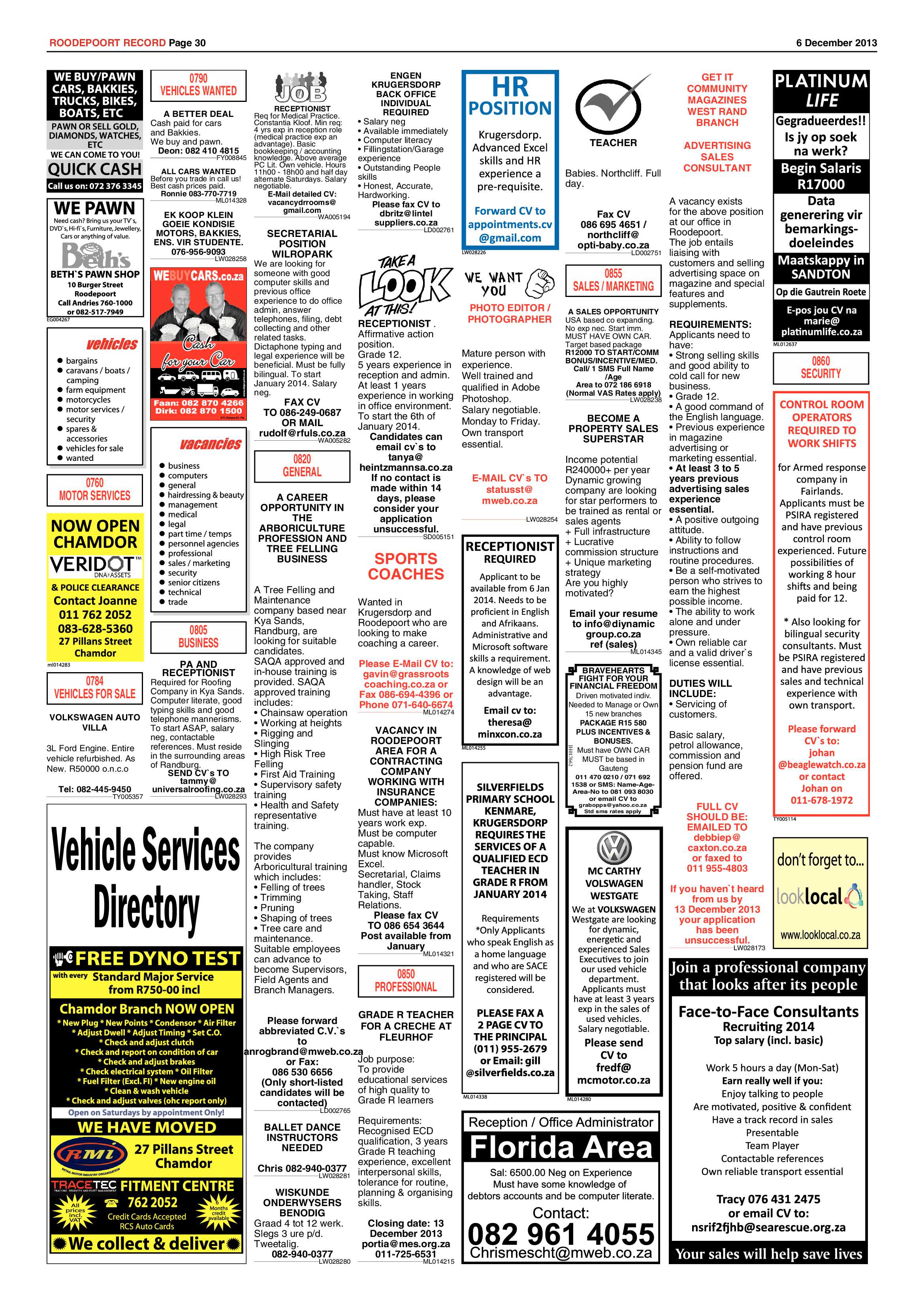 Roodepoort Record 6 December 2013 page 29