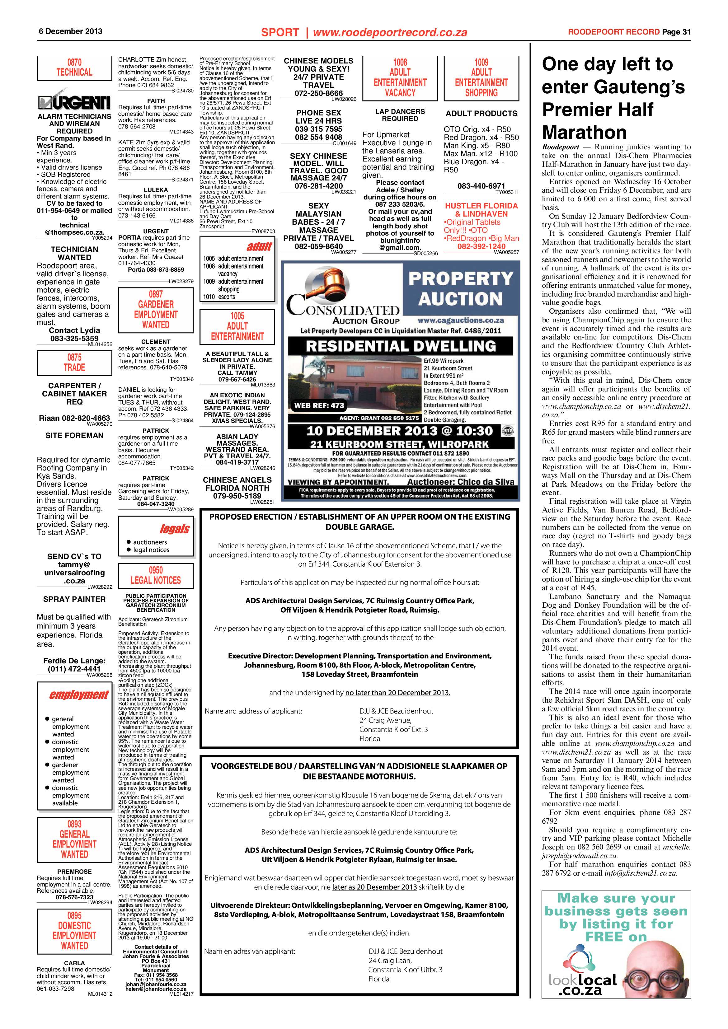 Roodepoort Record 6 December 2013 page 30