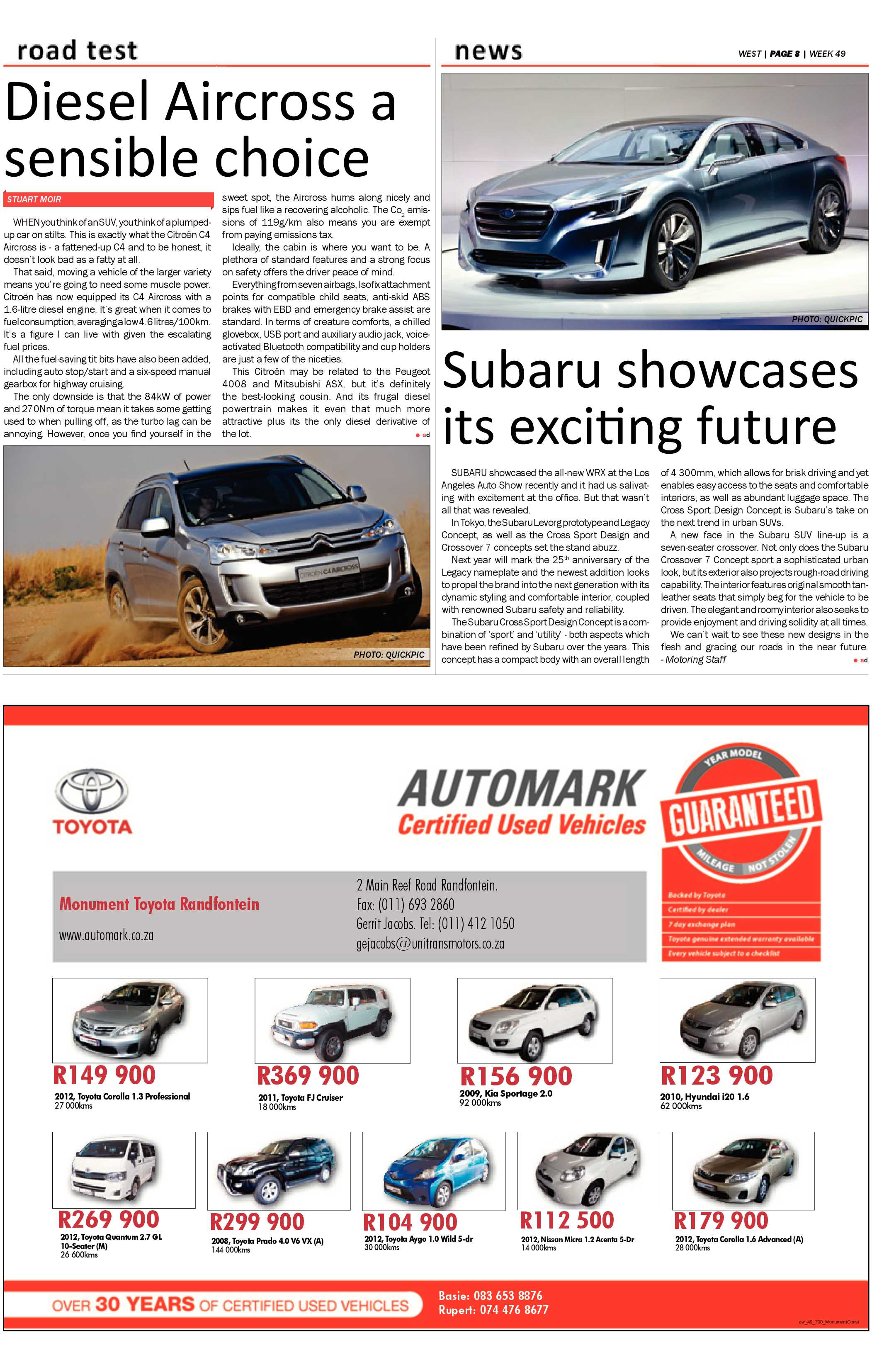 Roodepoort Record 6 December 2013 page 39