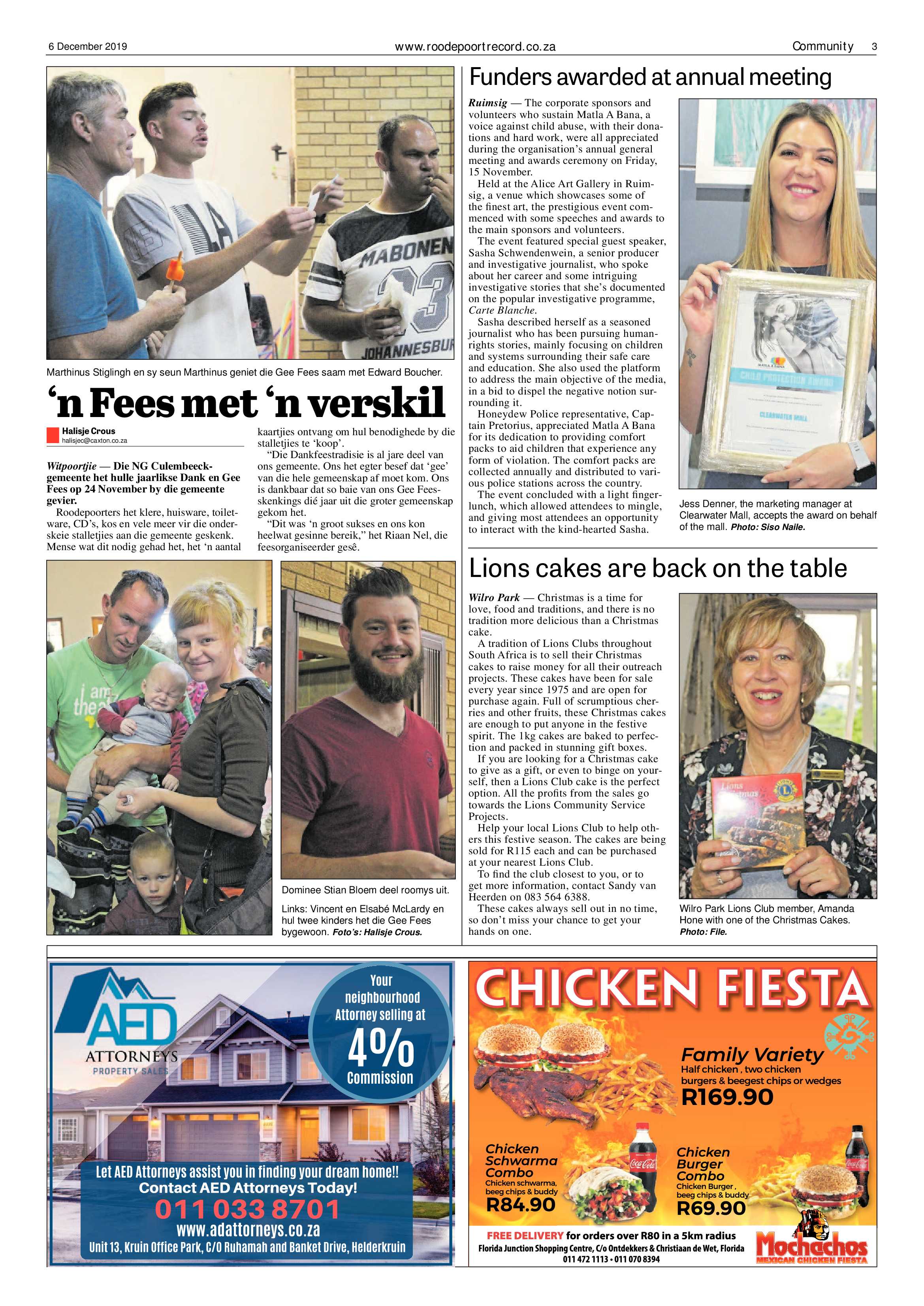 Roodepoort Record 6 December 2019 page 3