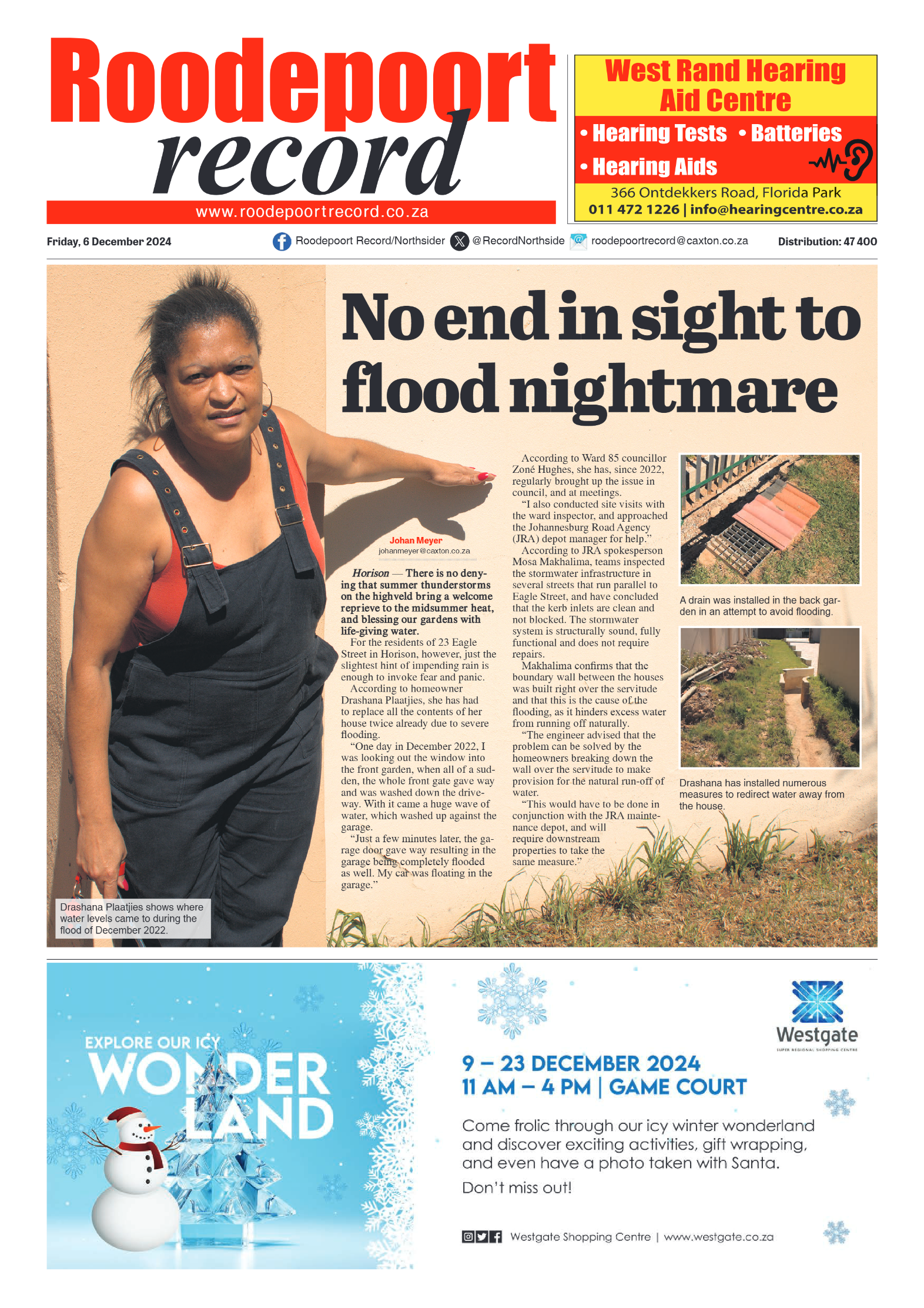 Roodepoort Record 6 December 2024 page 1