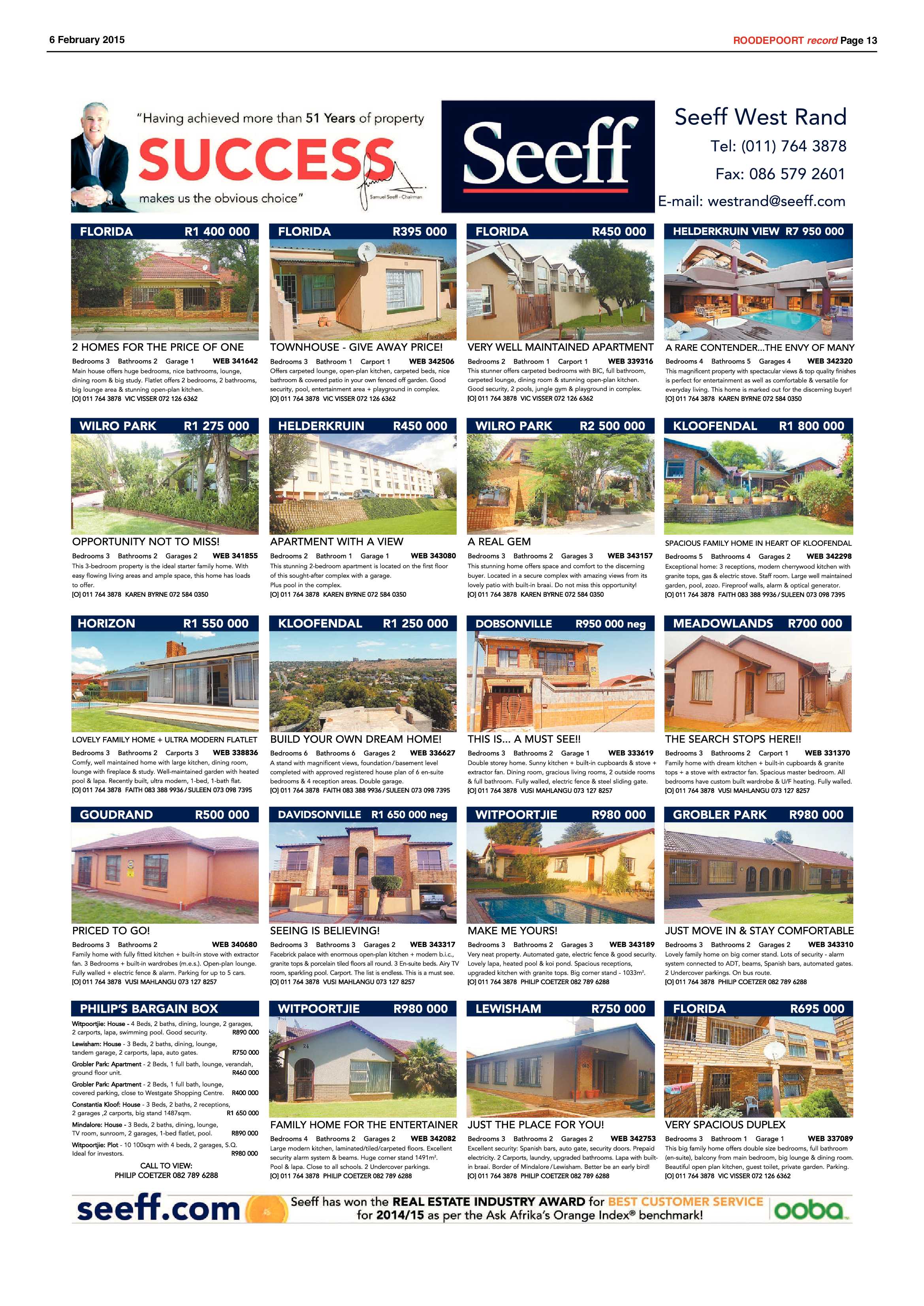 Roodepoort Record 6 February 2015 page 13