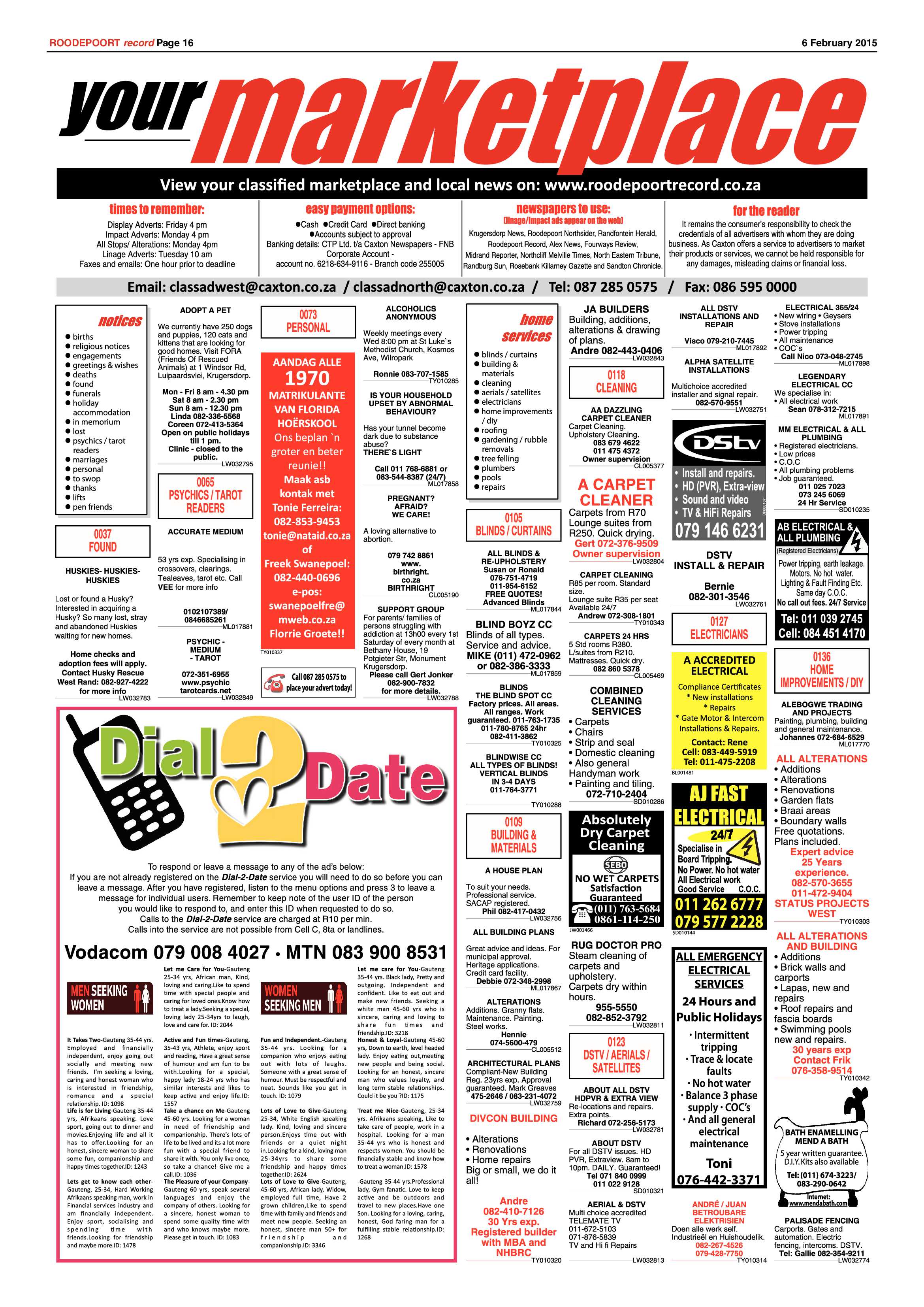 Roodepoort Record 6 February 2015 page 16