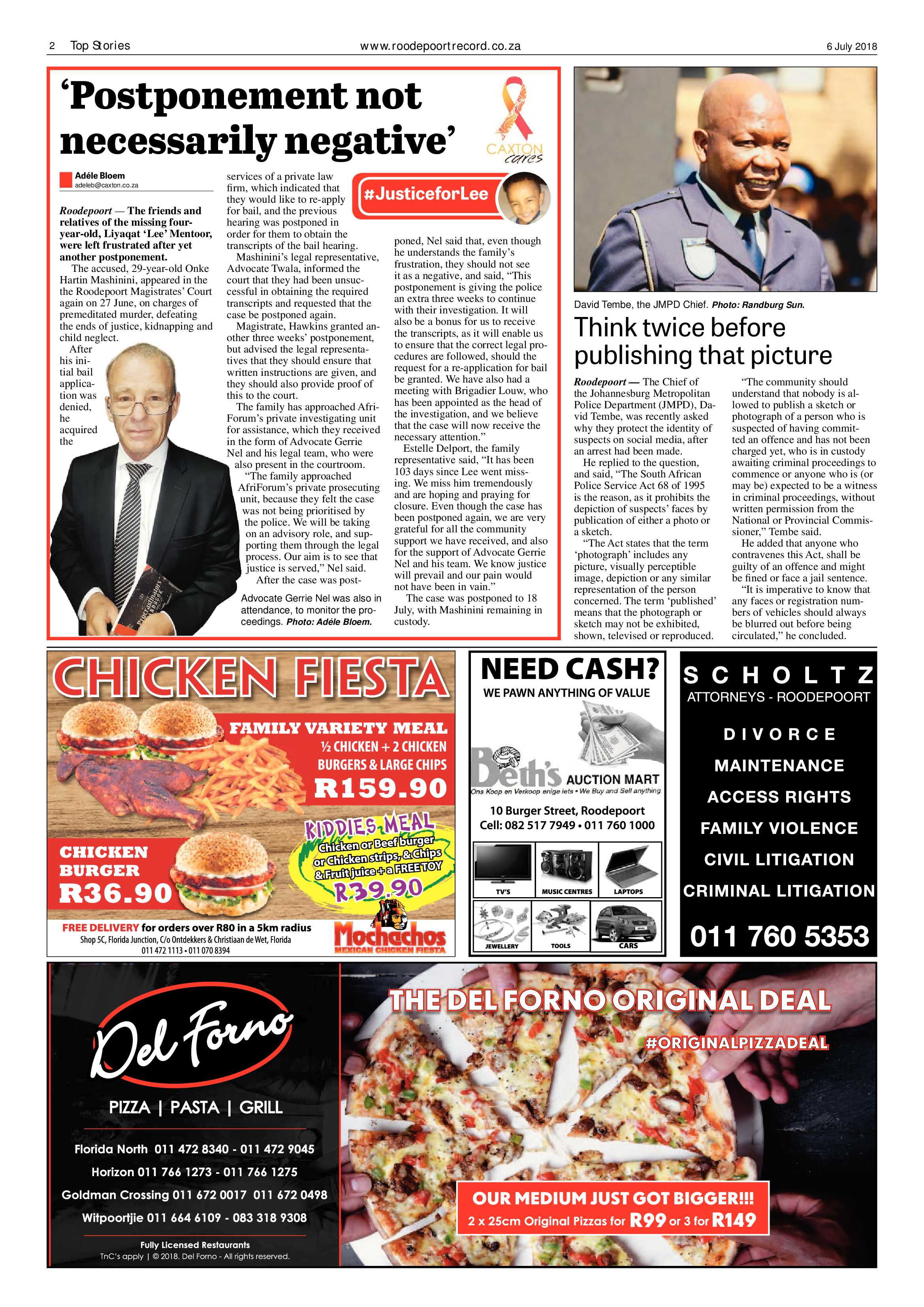 Roodepoort Record 6 July 2018 page 2
