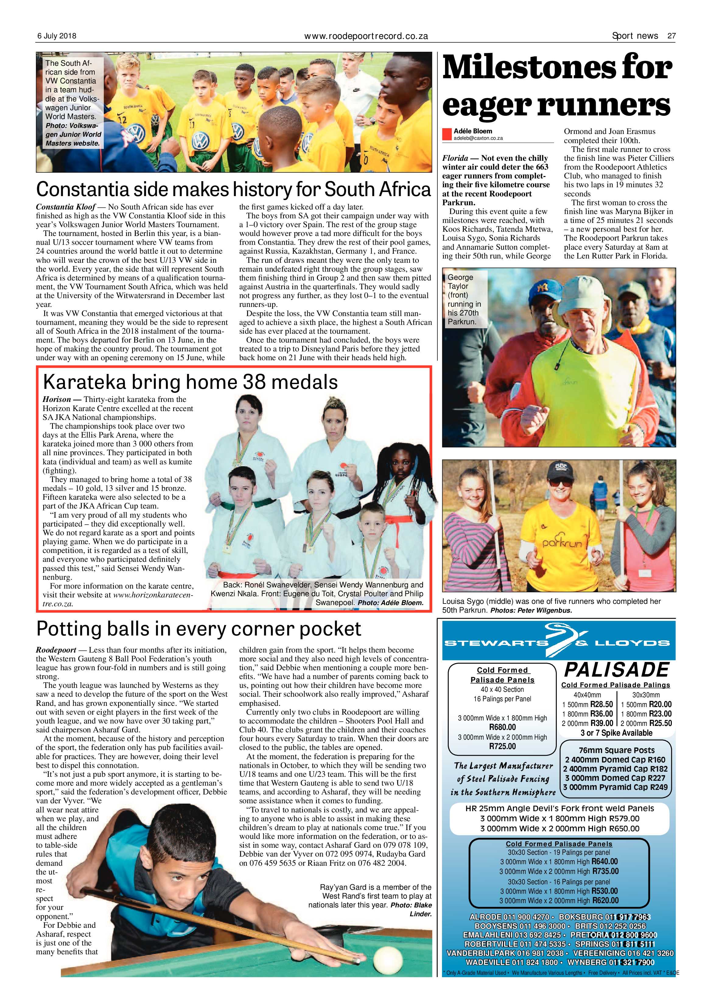 Roodepoort Record 6 July 2018 page 27