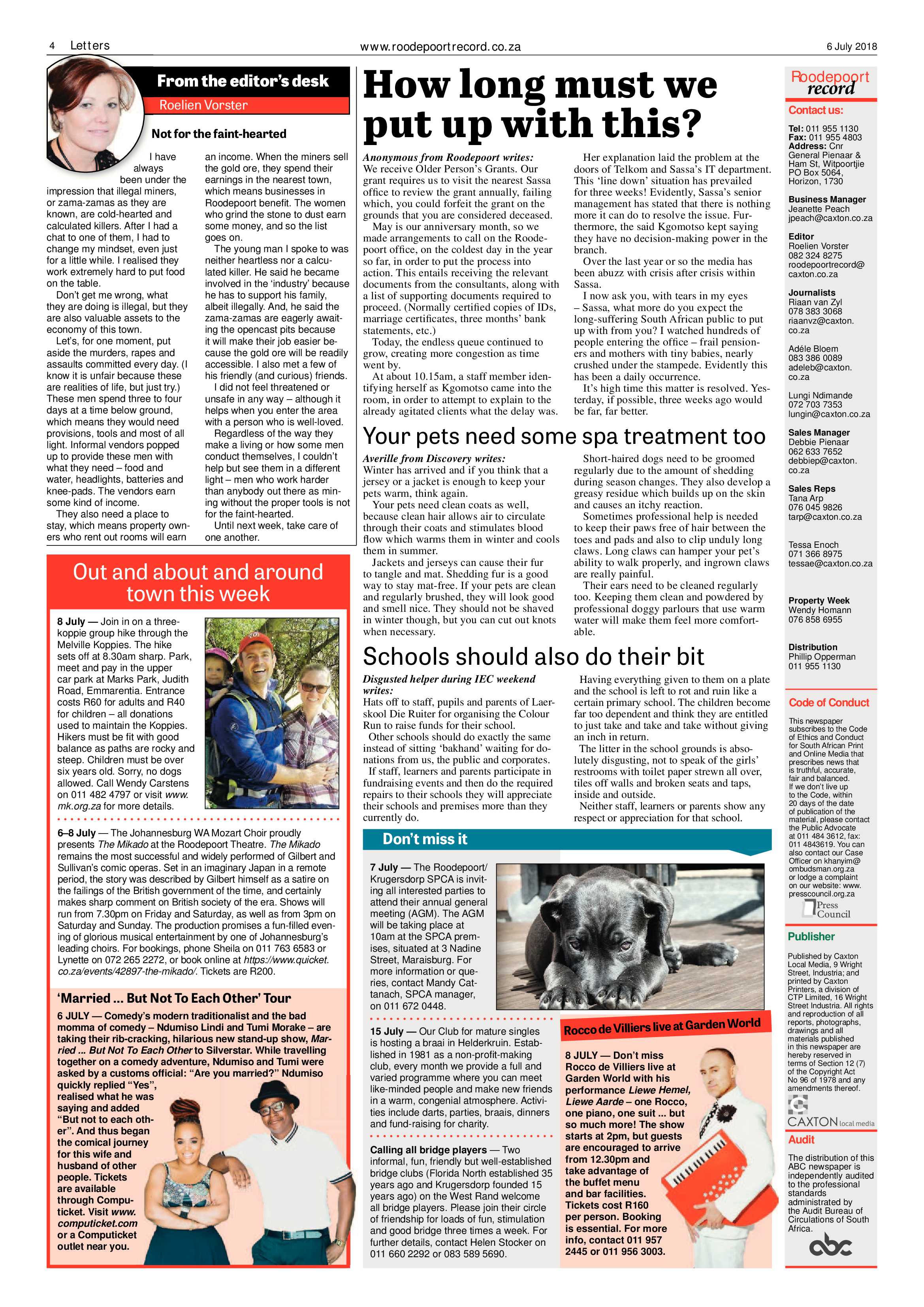 Roodepoort Record 6 July 2018 page 4
