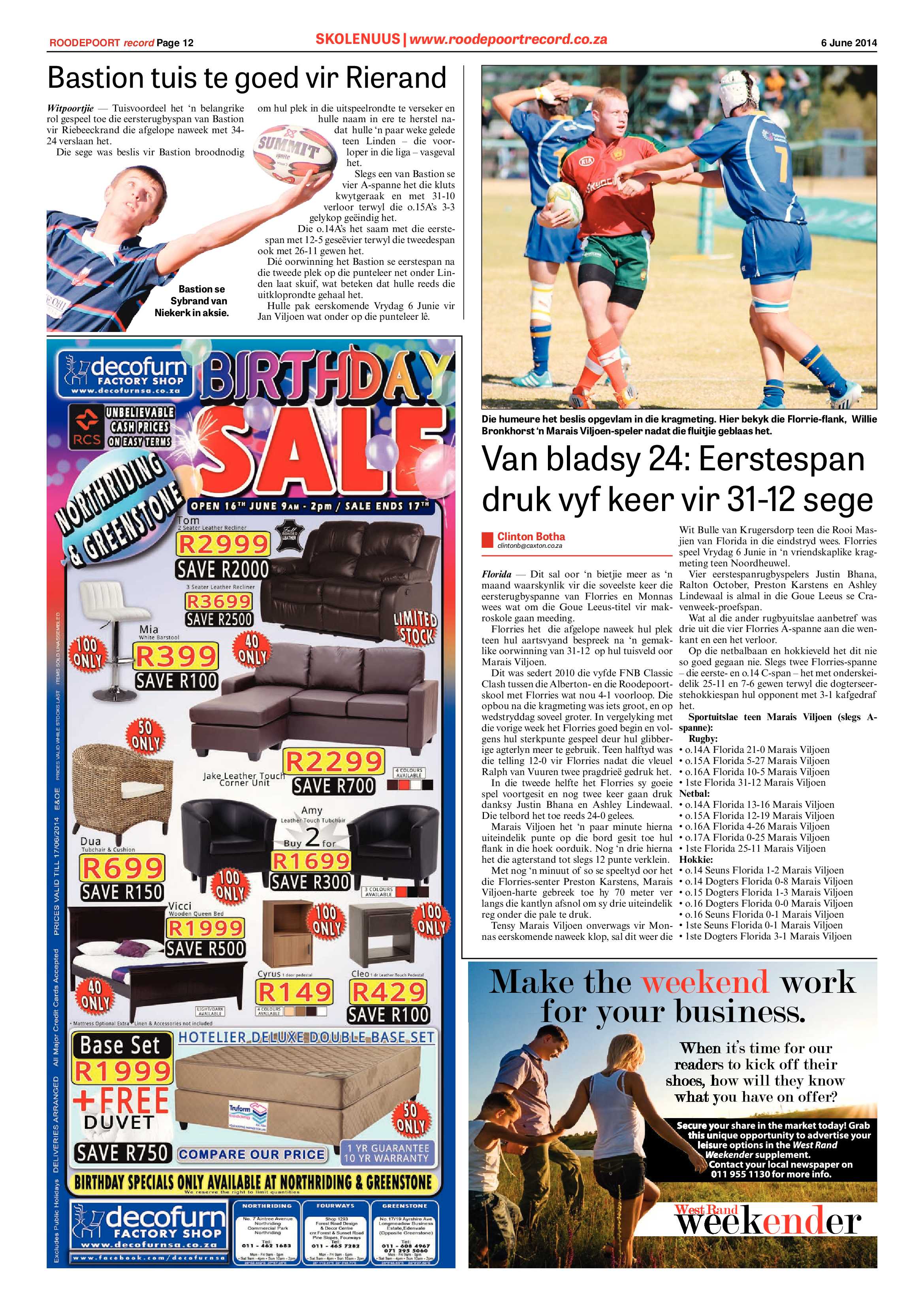 Roodepoort Record 6 June 2014 page 12
