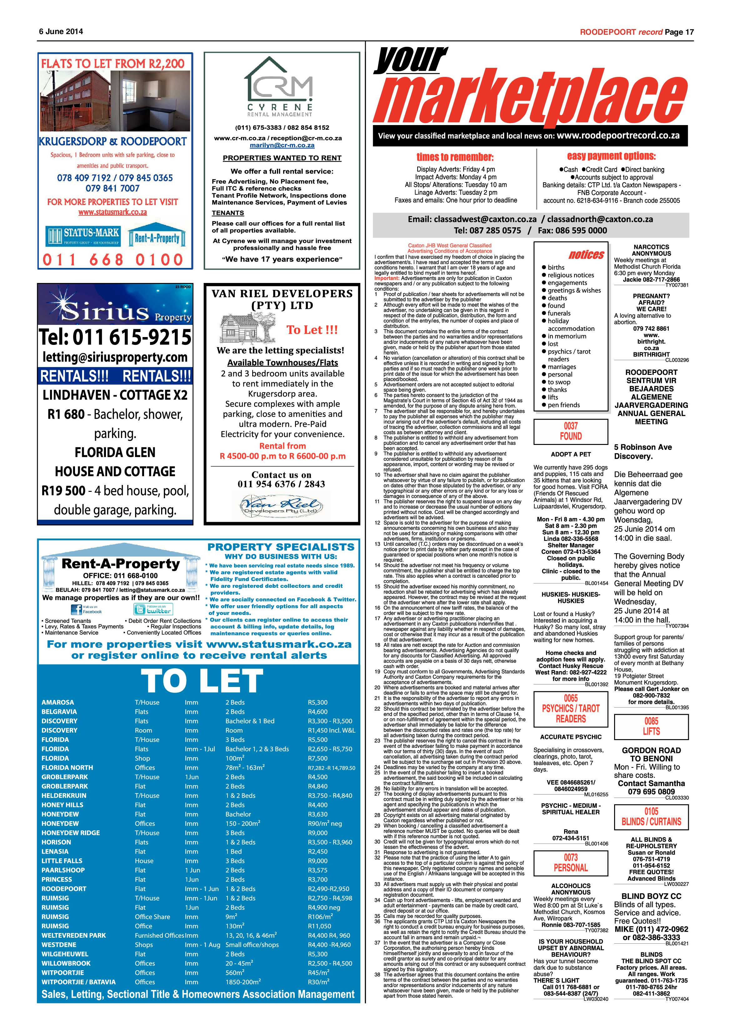 Roodepoort Record 6 June 2014 page 17