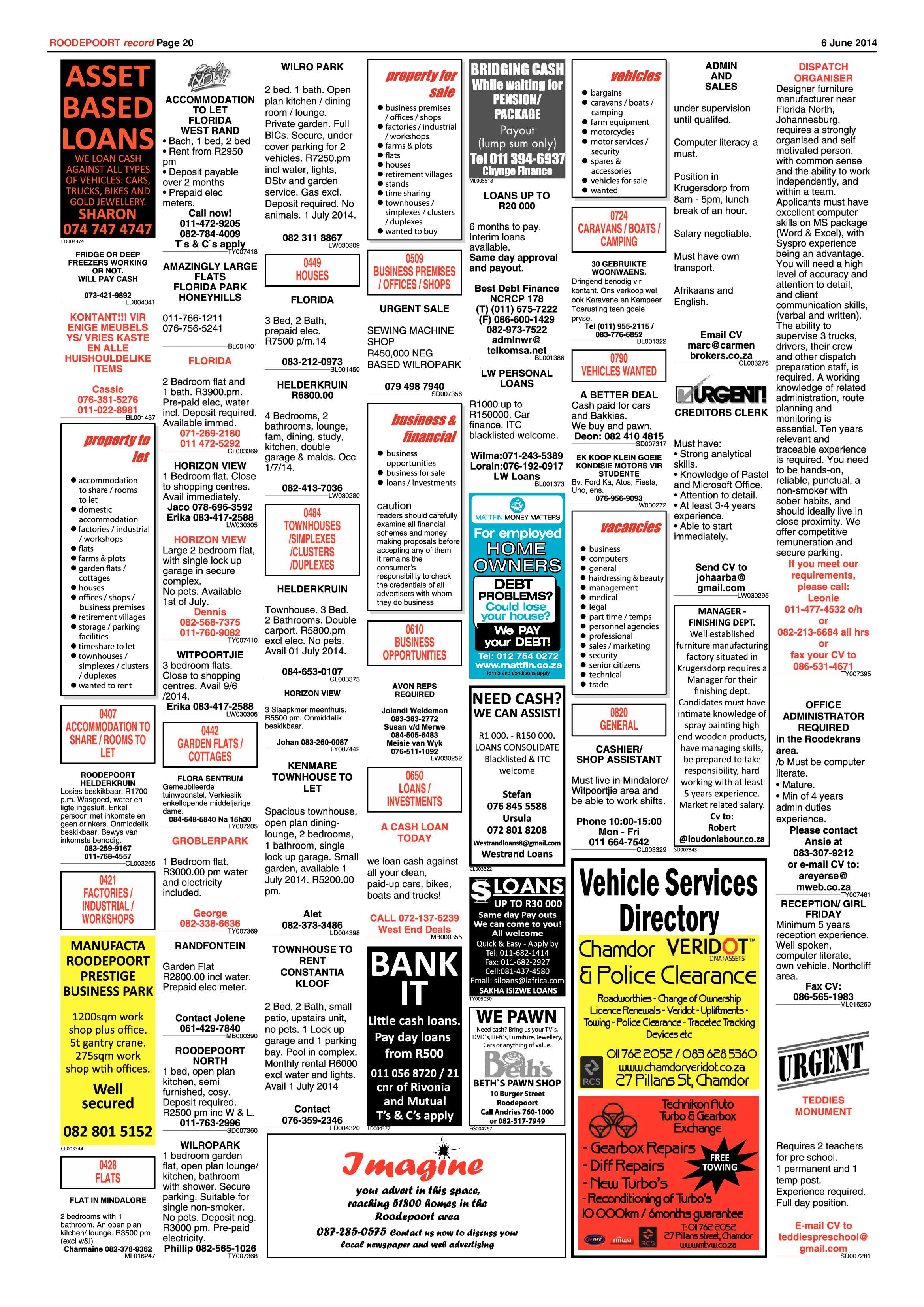 Roodepoort Record 6 June 2014 page 20