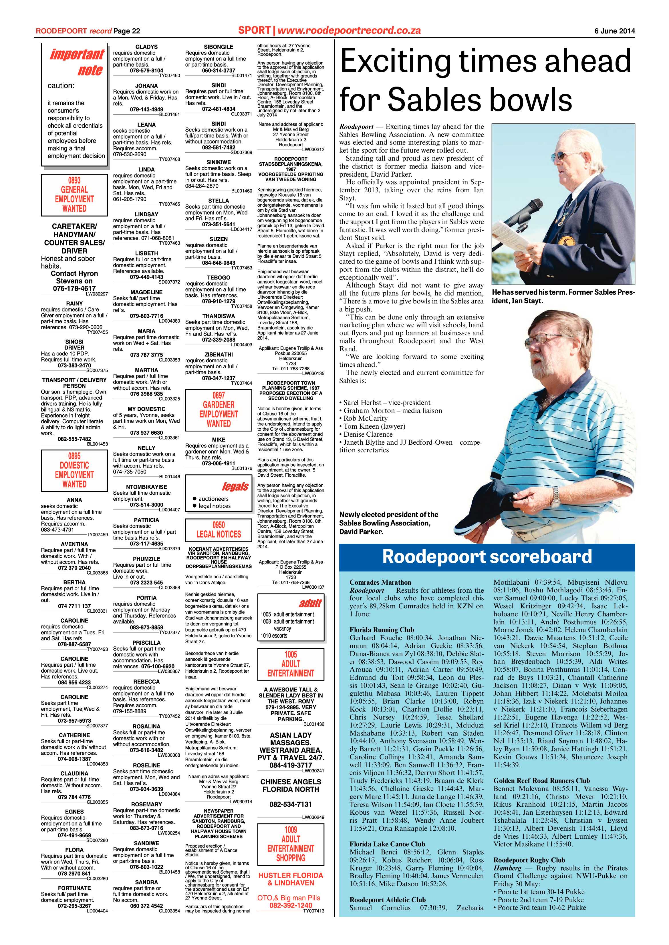 Roodepoort Record 6 June 2014 page 22