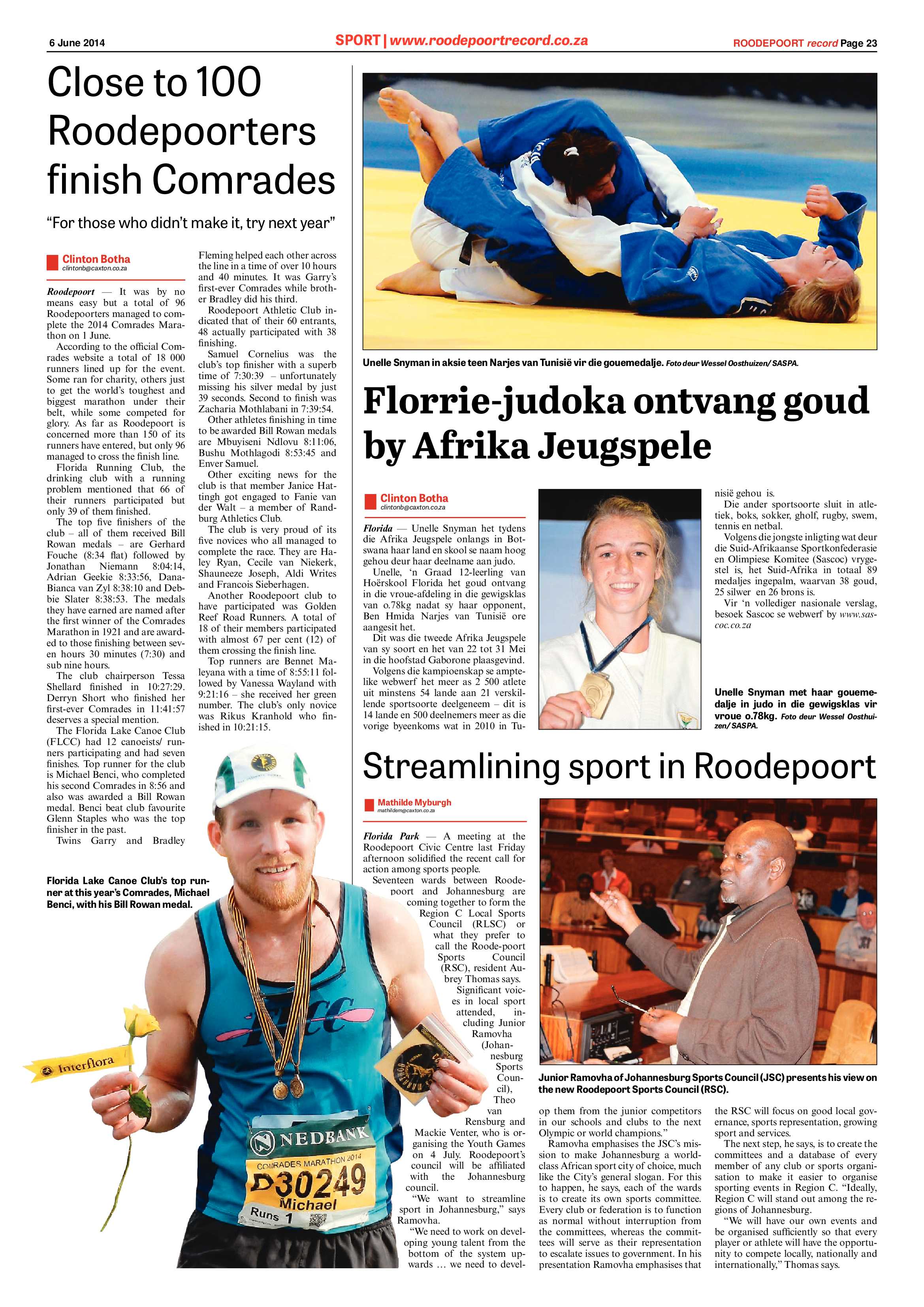 Roodepoort Record 6 June 2014 page 23