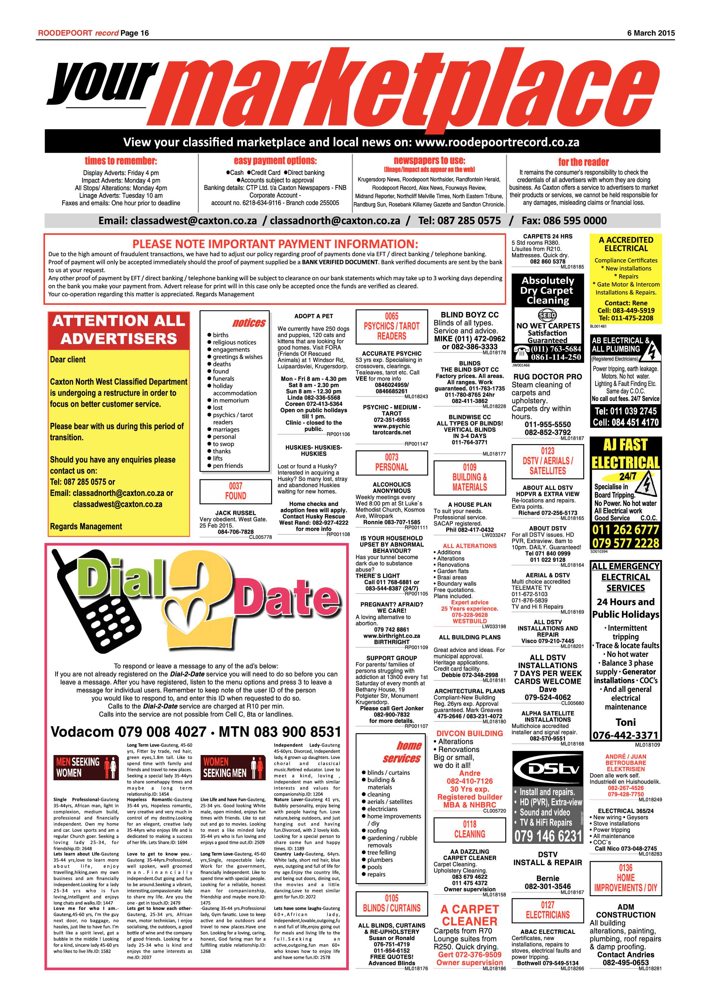 Roodepoort Record 6 March 2015 page 16