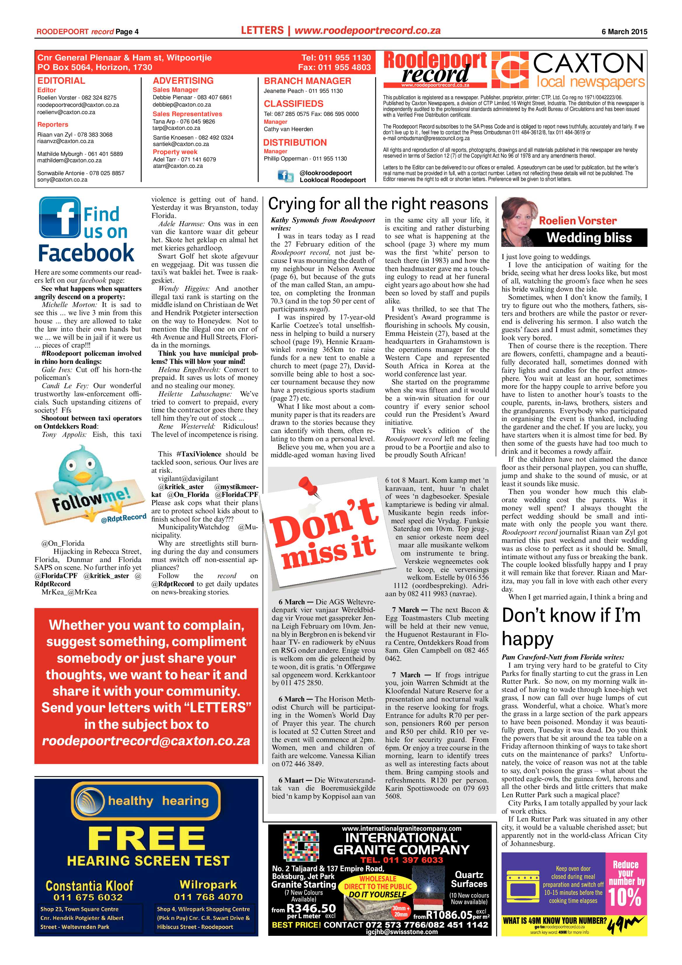 Roodepoort Record 6 March 2015 page 4