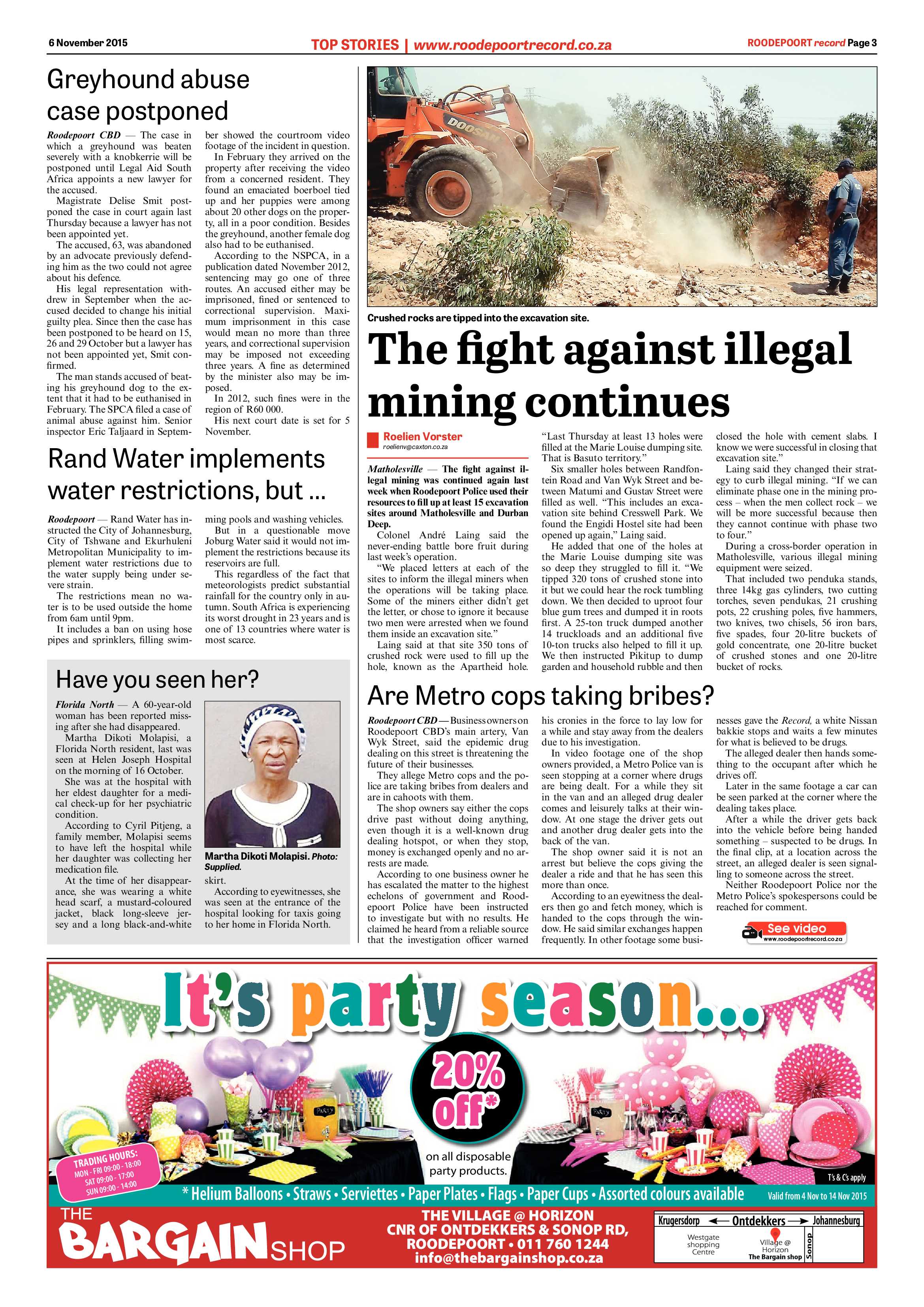 Roodepoort Record 6 November 2015 page 3