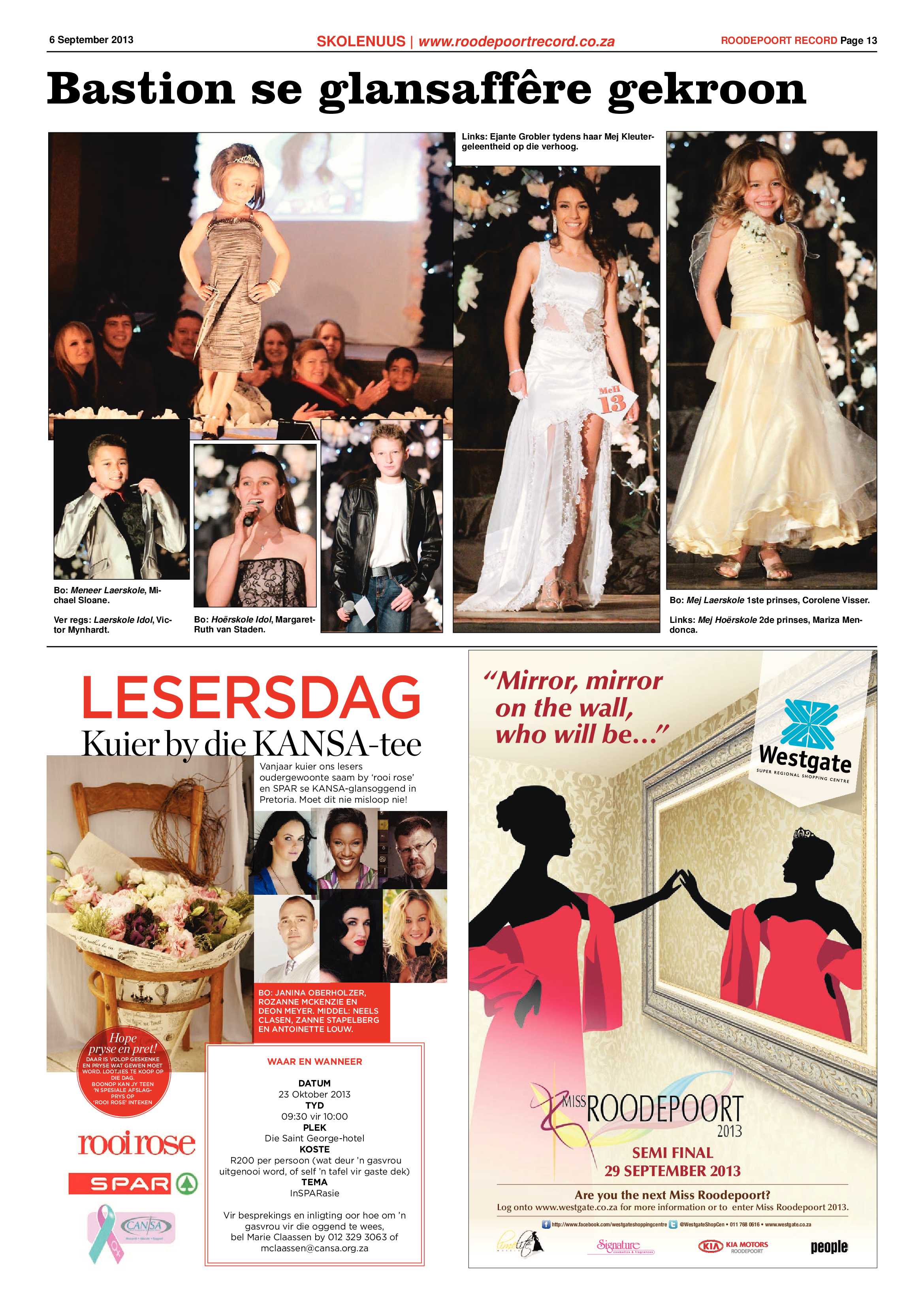 Roodepoort Record 6 September 2013 page 13
