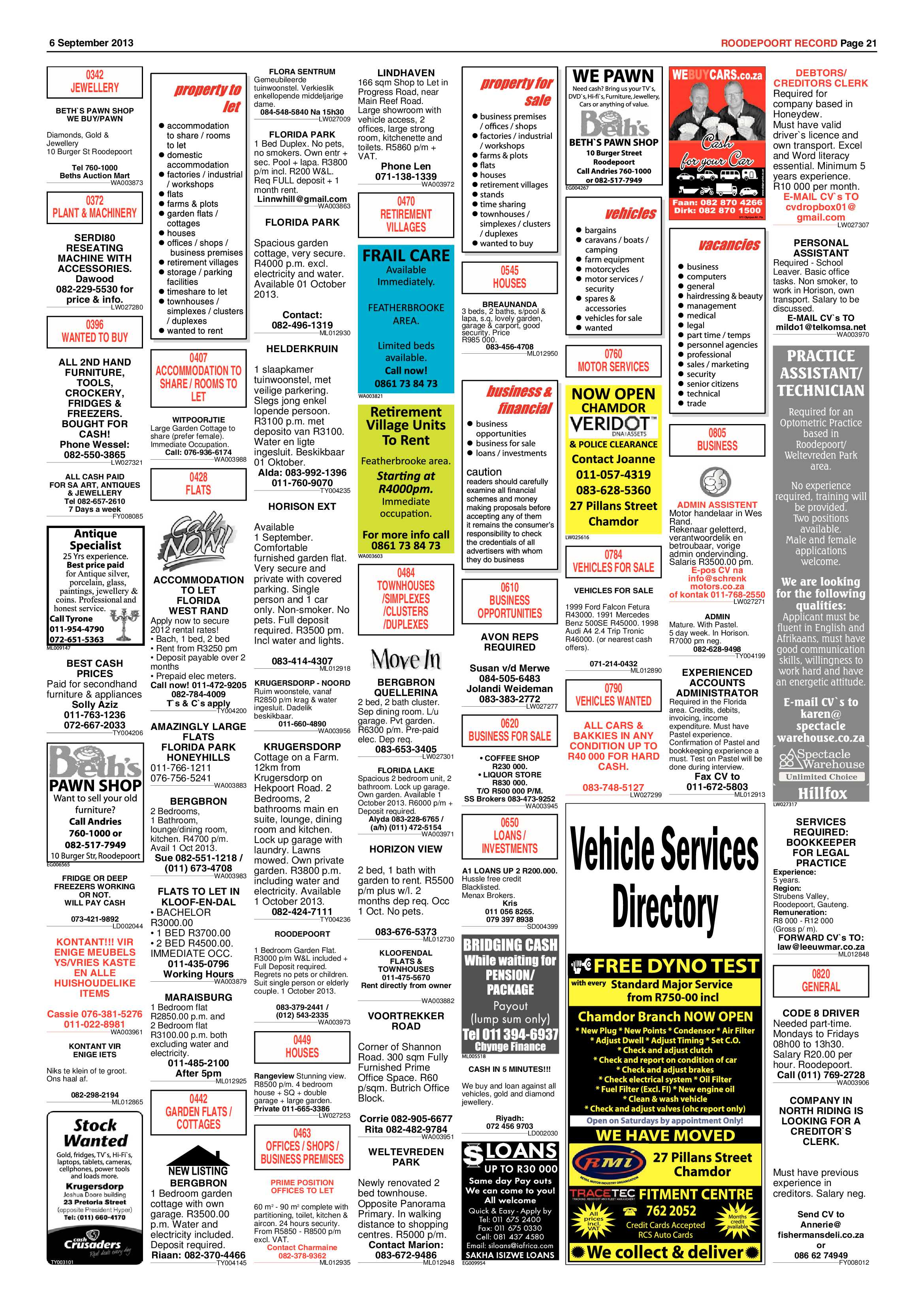 Roodepoort Record 6 September 2013 page 21