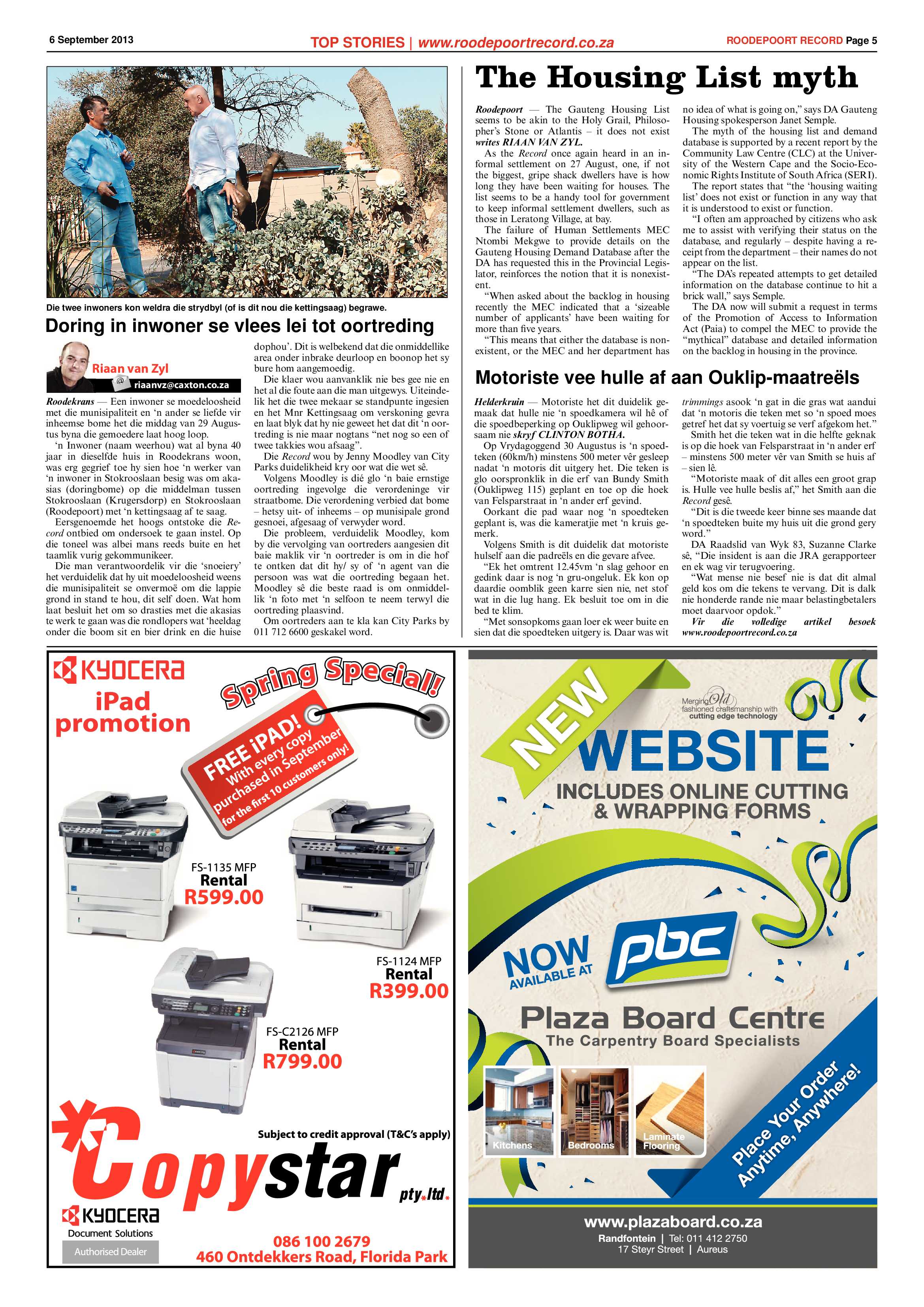 Roodepoort Record 6 September 2013 page 5