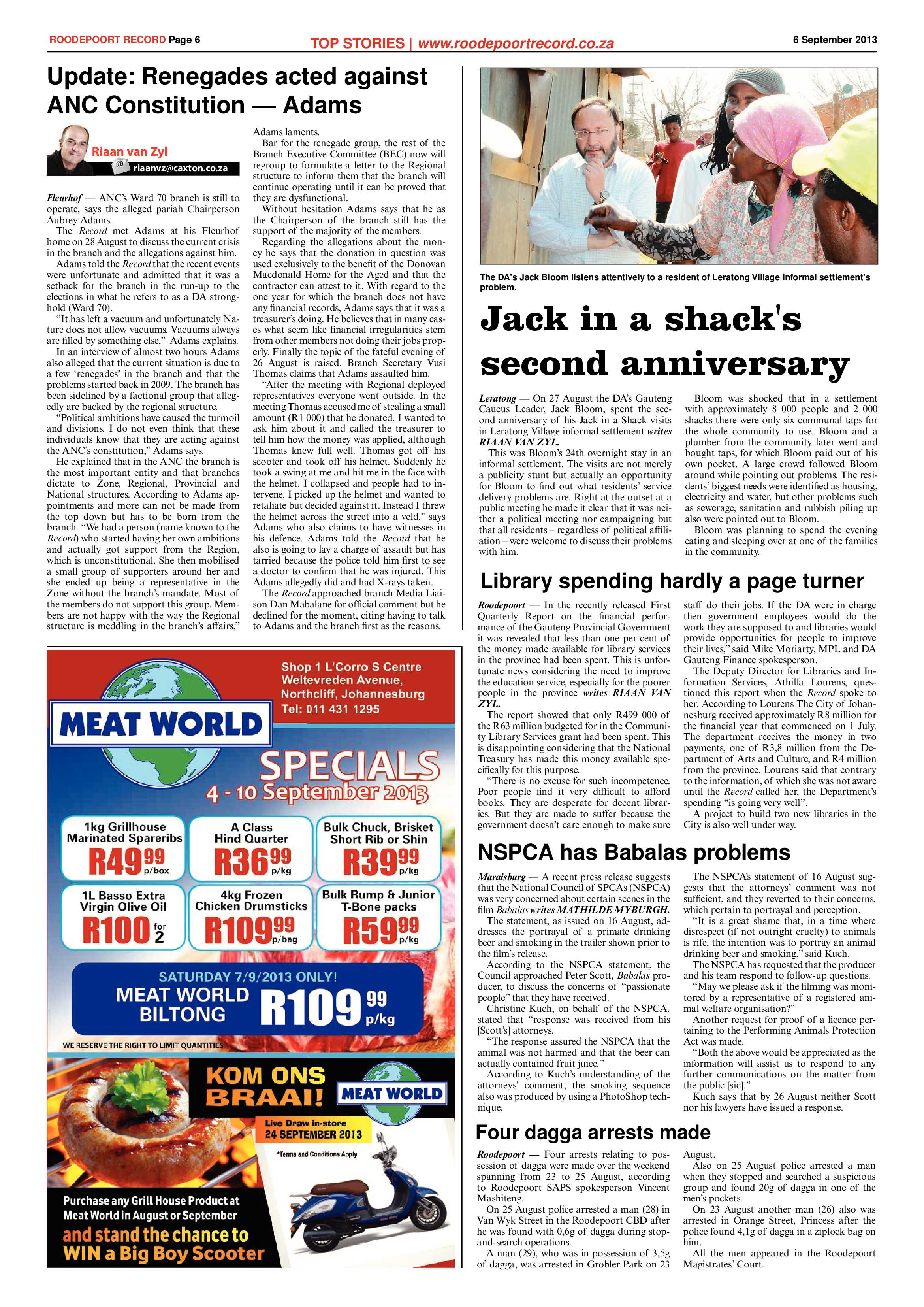 Roodepoort Record 6 September 2013 page 6