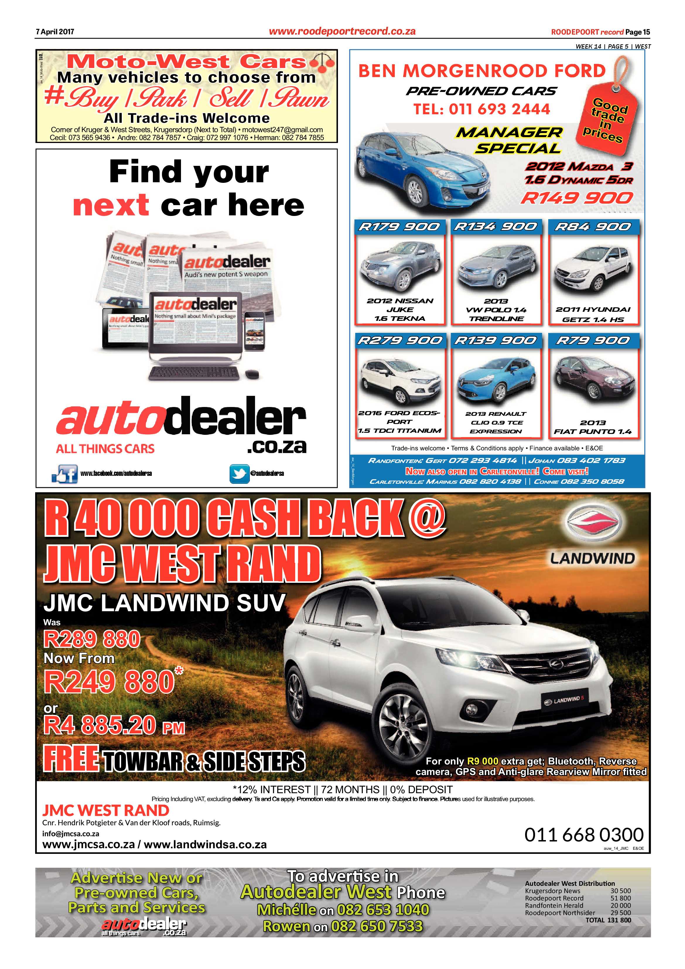 Roodepoort Record 7 April 2017 page 15
