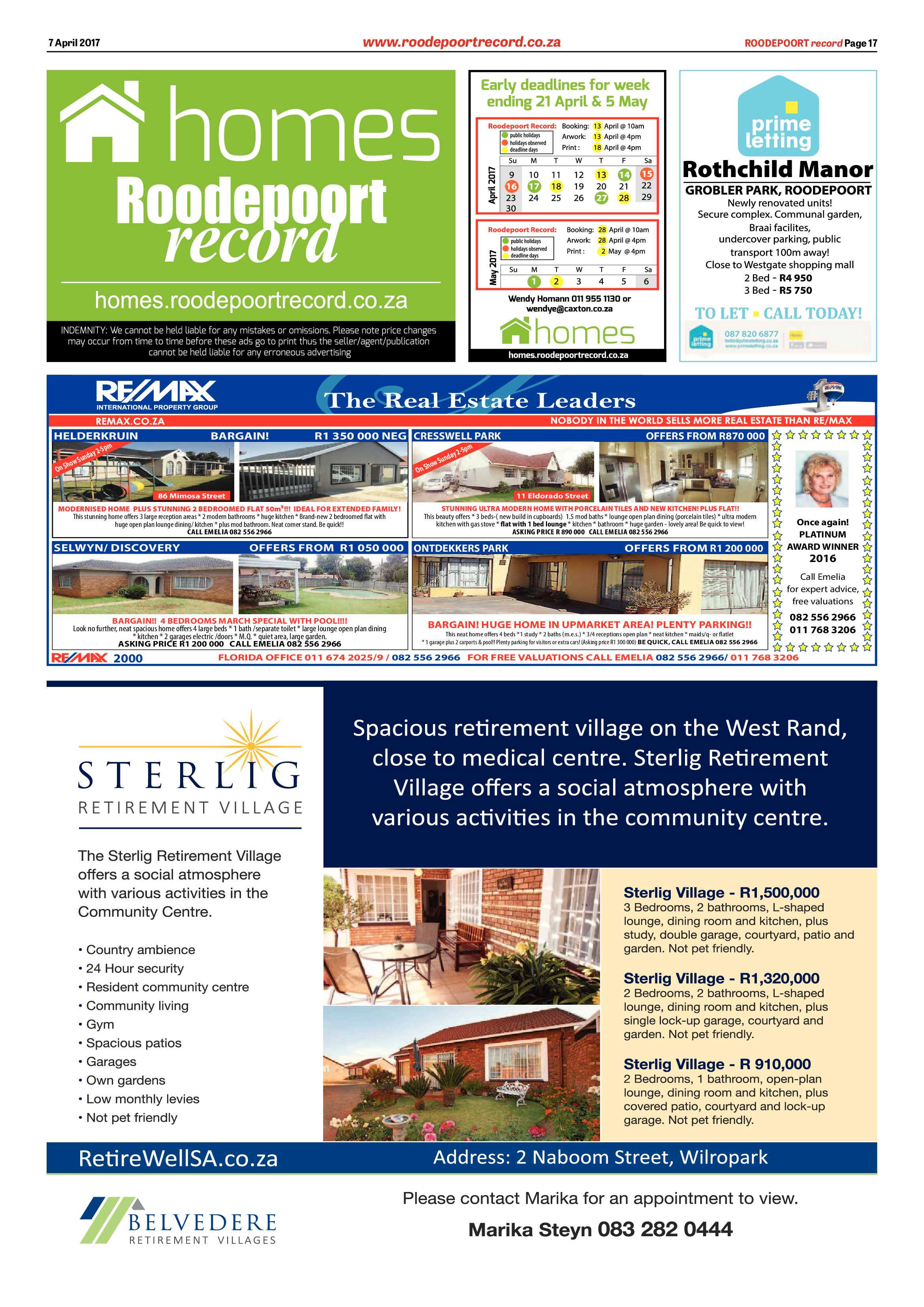 Roodepoort Record 7 April 2017 page 17