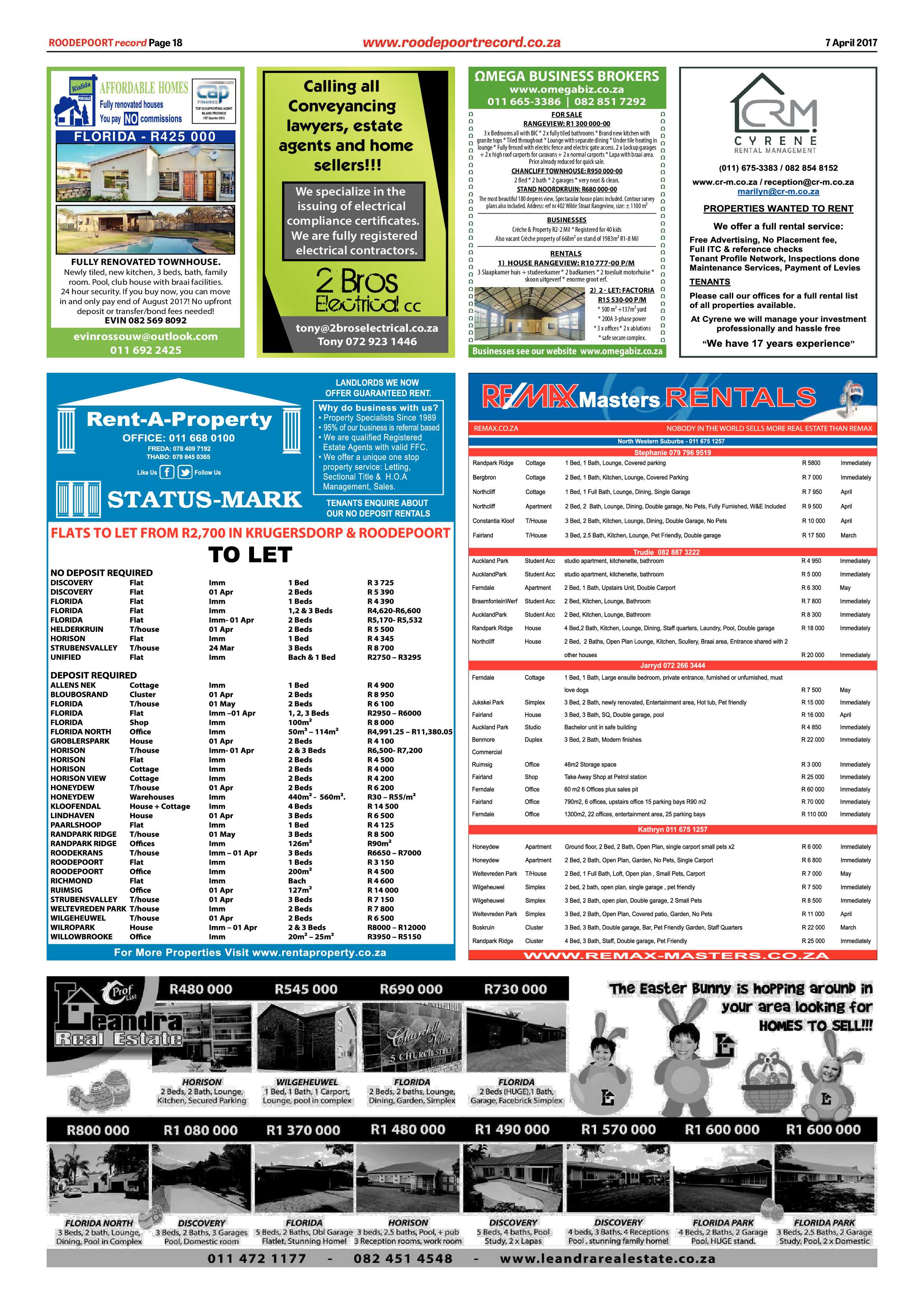 Roodepoort Record 7 April 2017 page 18