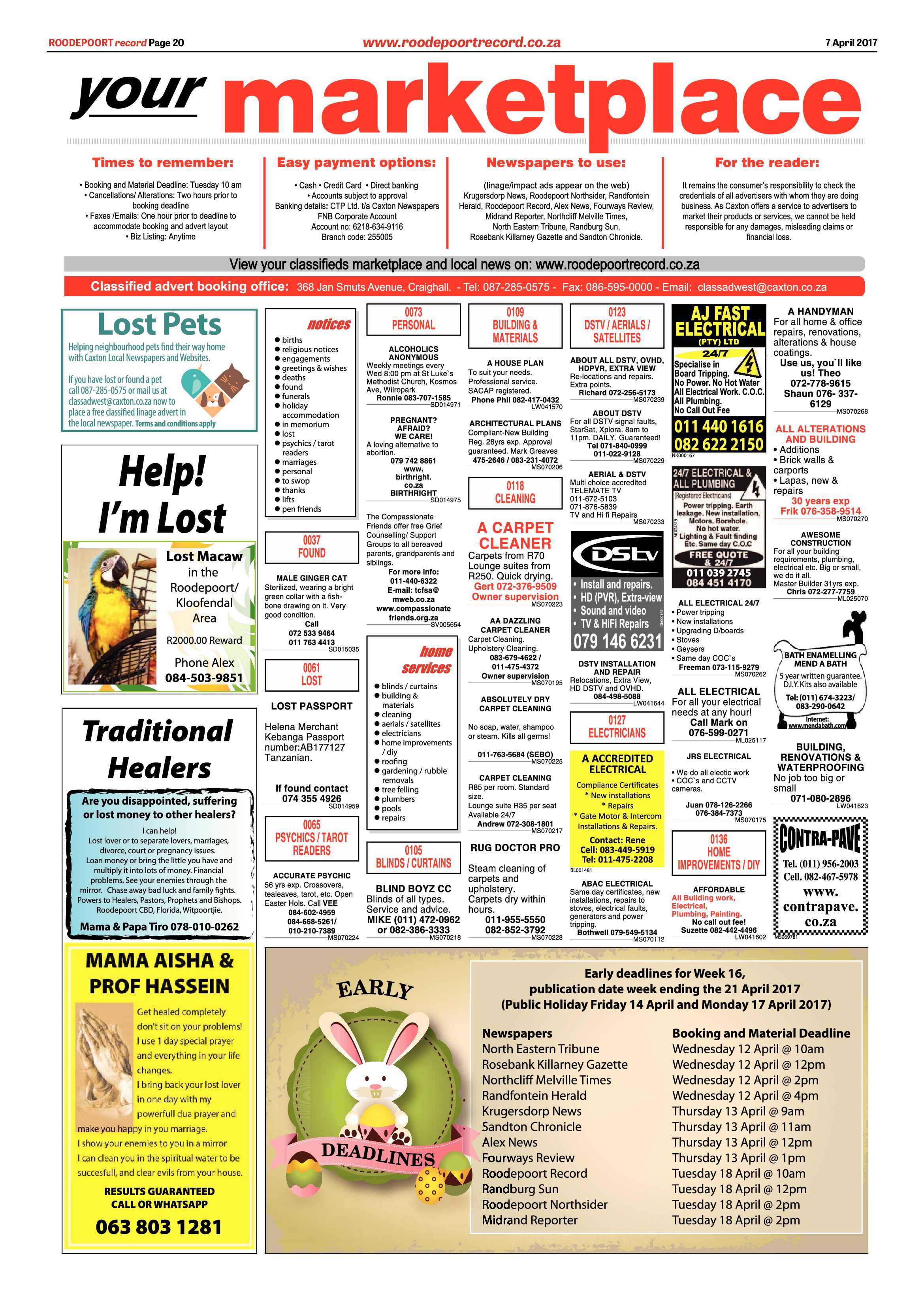 Roodepoort Record 7 April 2017 page 20