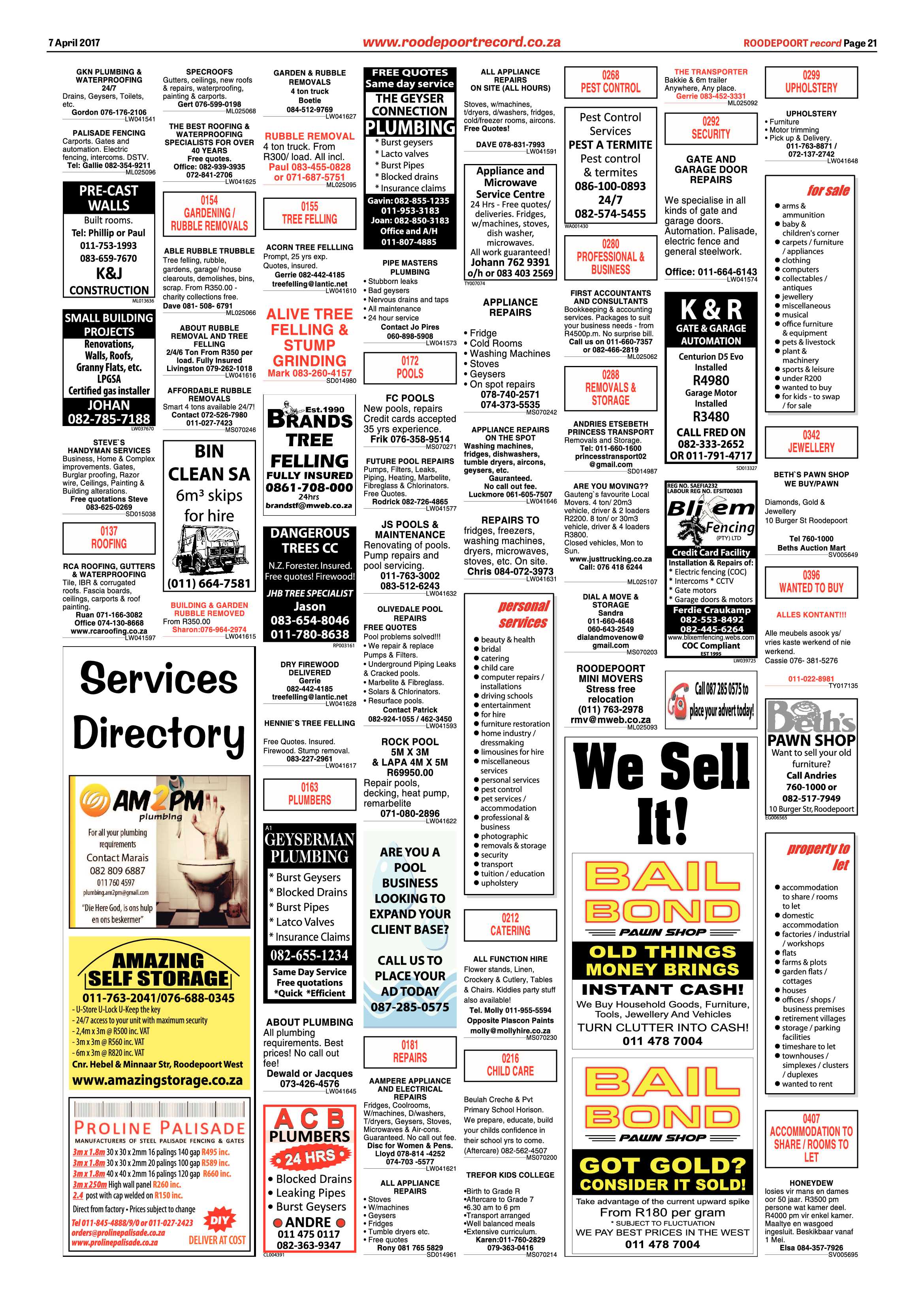 Roodepoort Record 7 April 2017 page 21