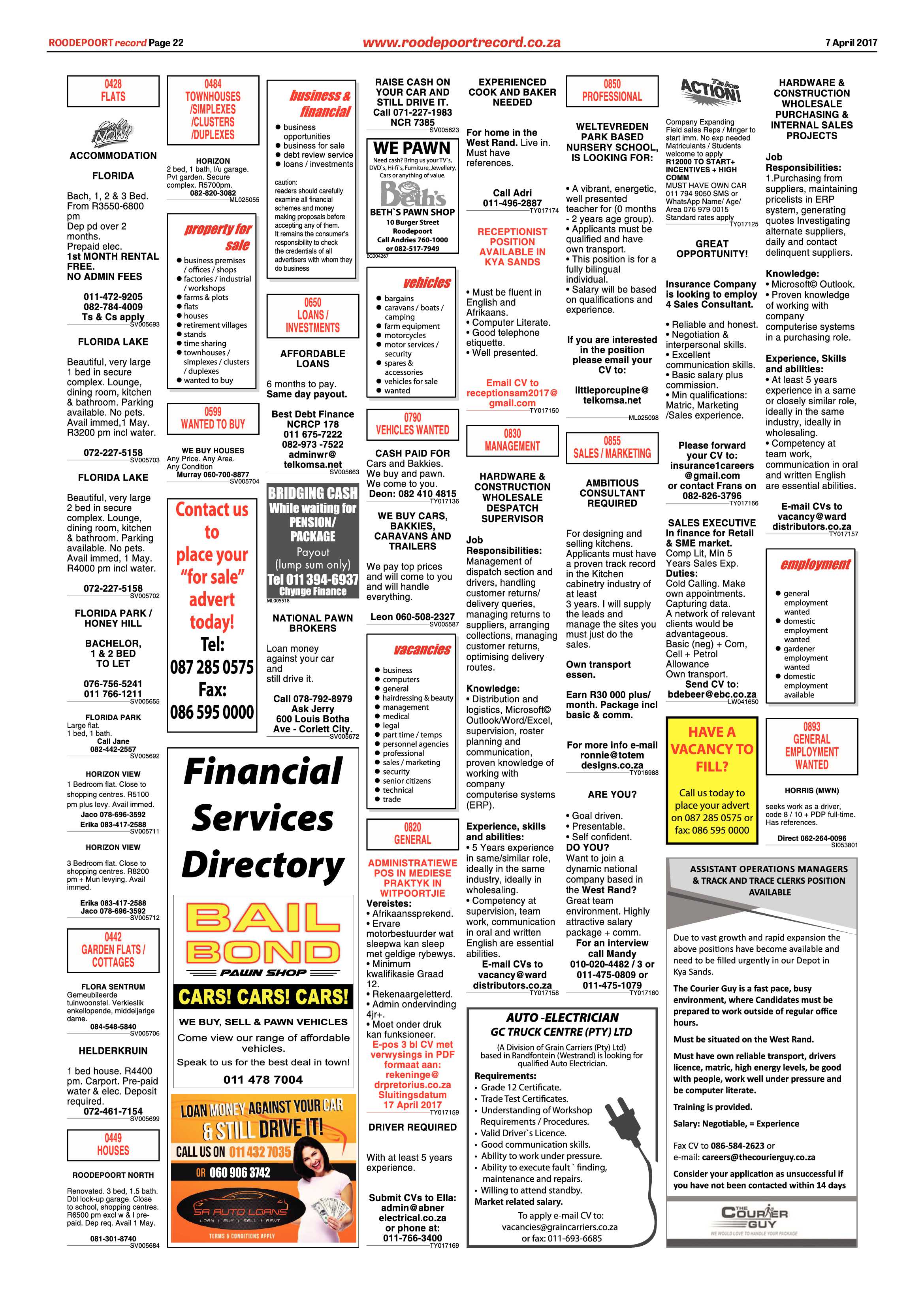 Roodepoort Record 7 April 2017 page 22